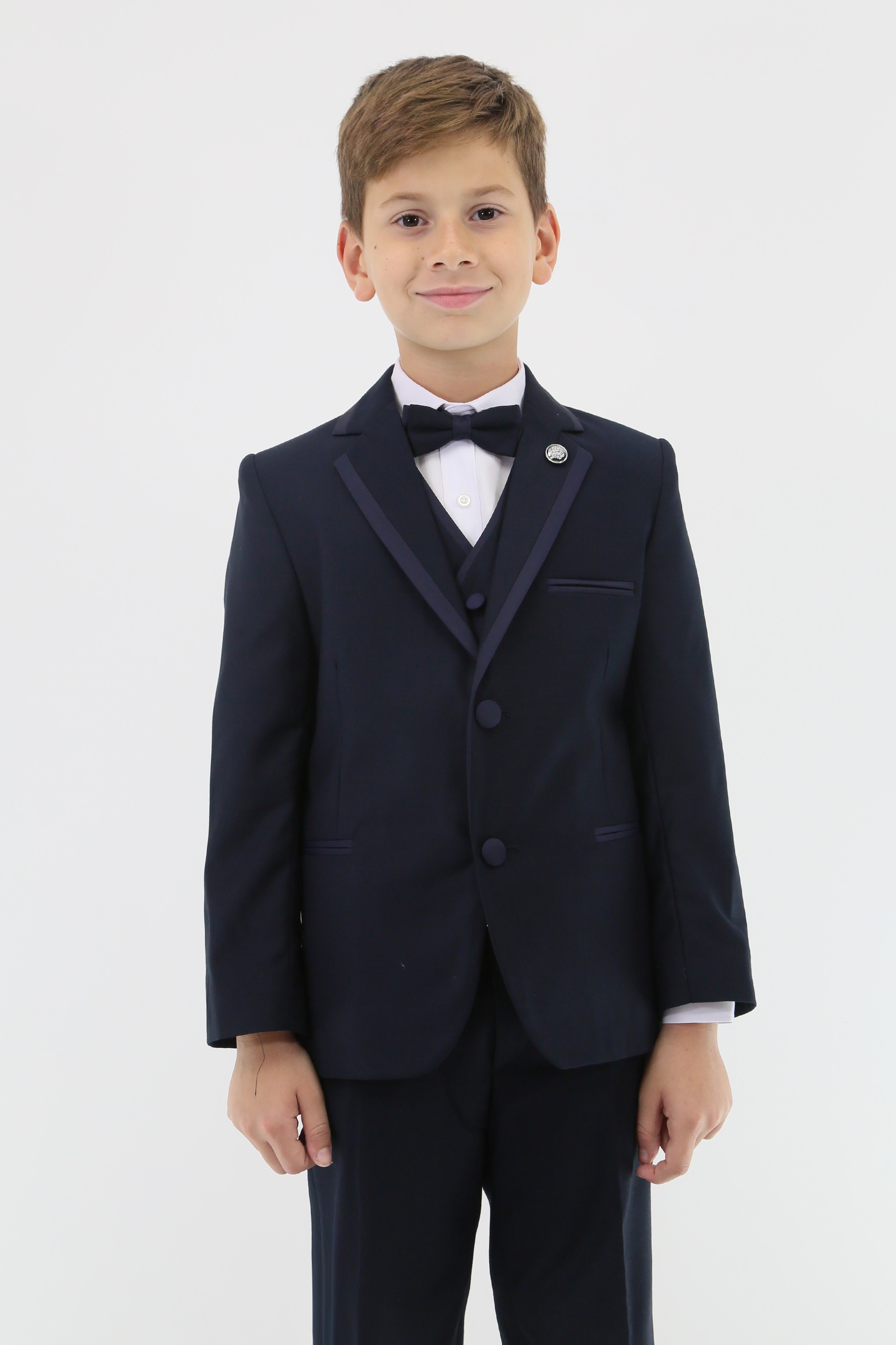 Boys Slim Fit  Piping Tuxedo Dinner Suit Set