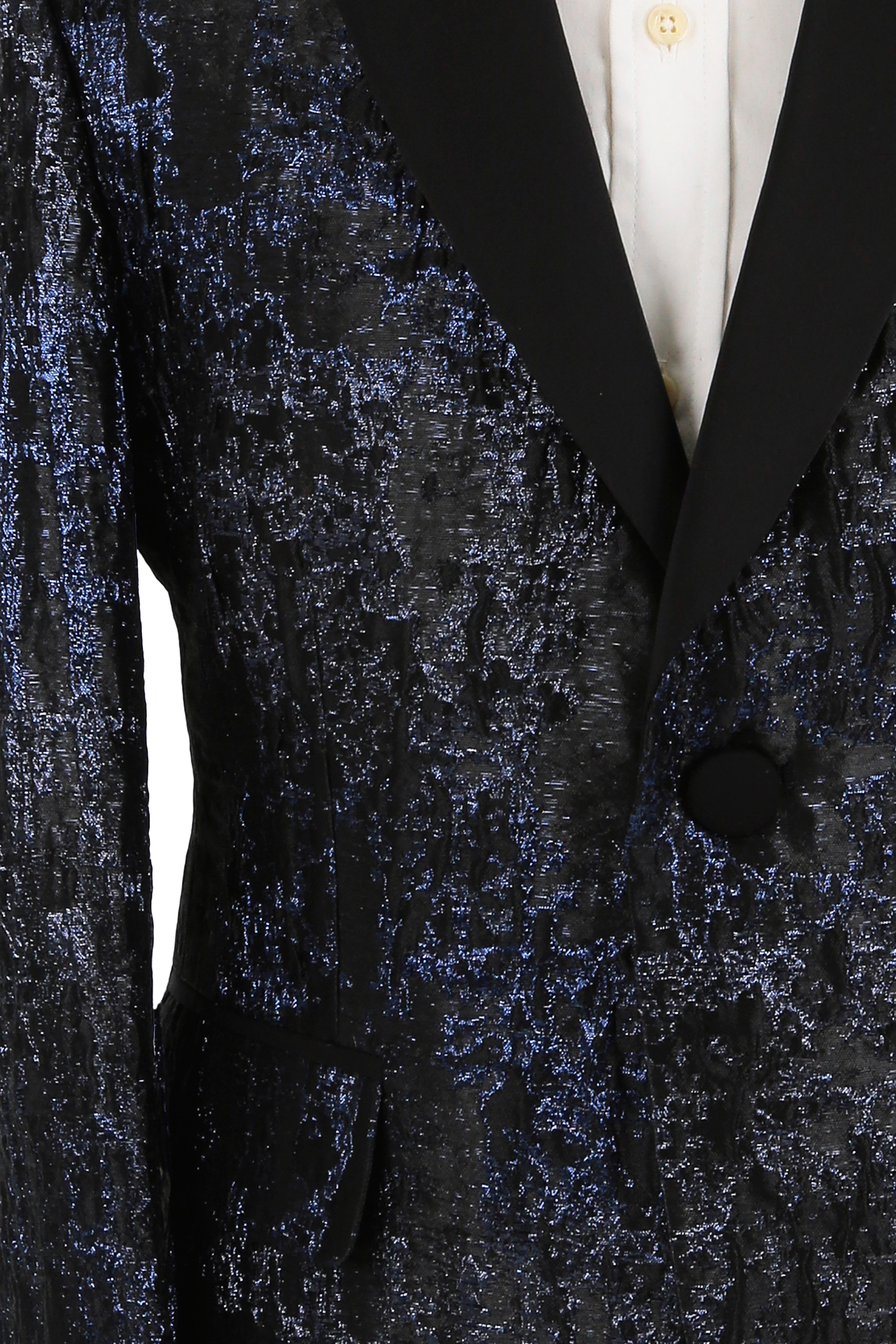 Boys Shimmery Jacquard Patterned Tuxedo Suit