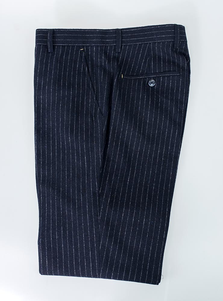 Men's Lopez Slim Fit Pinstripe Trousers - LOPEZ - Navy Blue