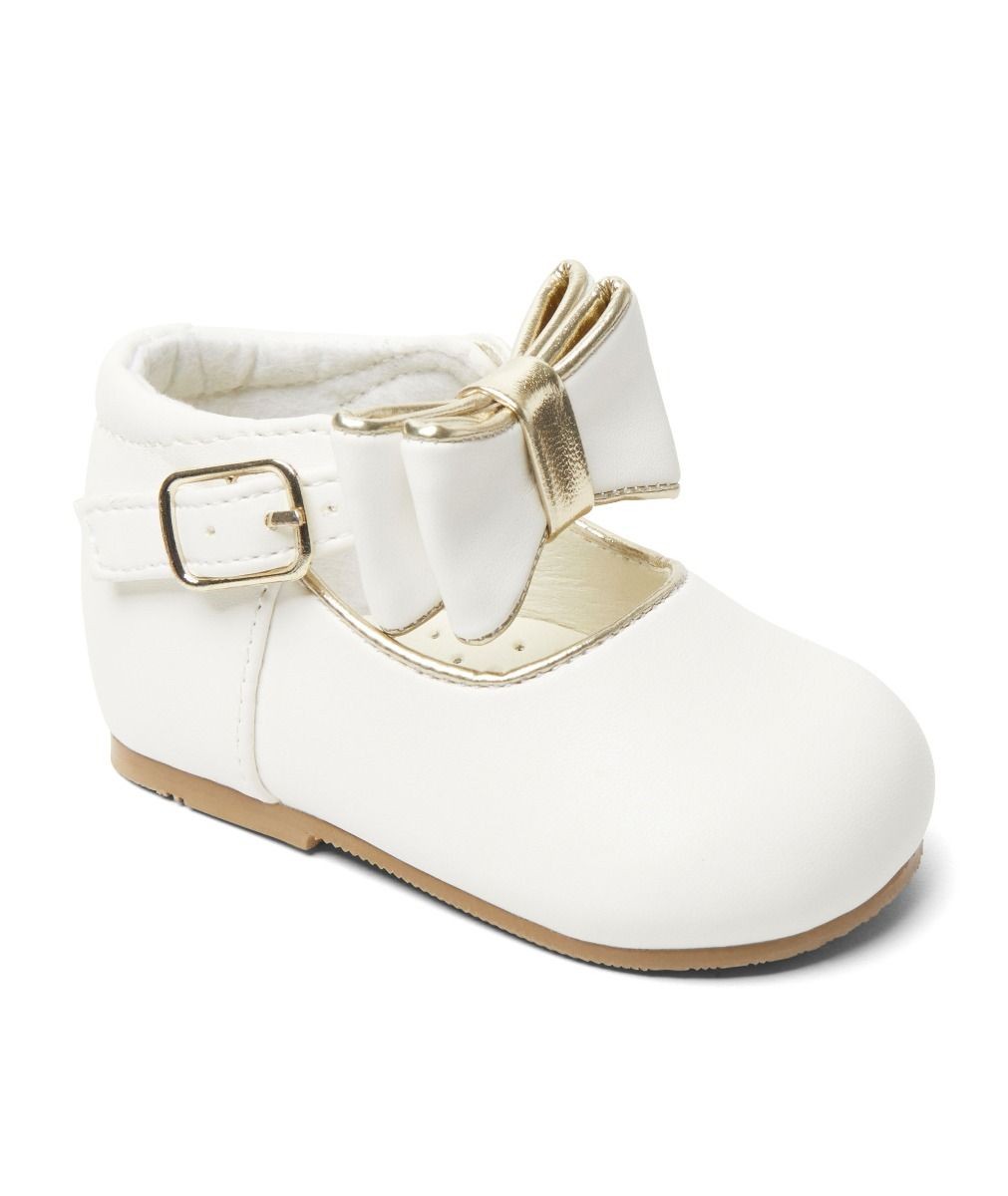 Chic Baby Girls Bow Buckle Shoes - SKY