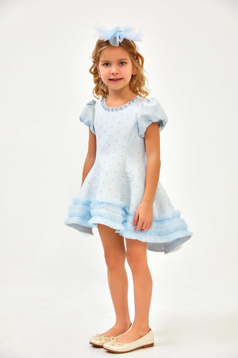 Little girl hotsell blue formal dresses