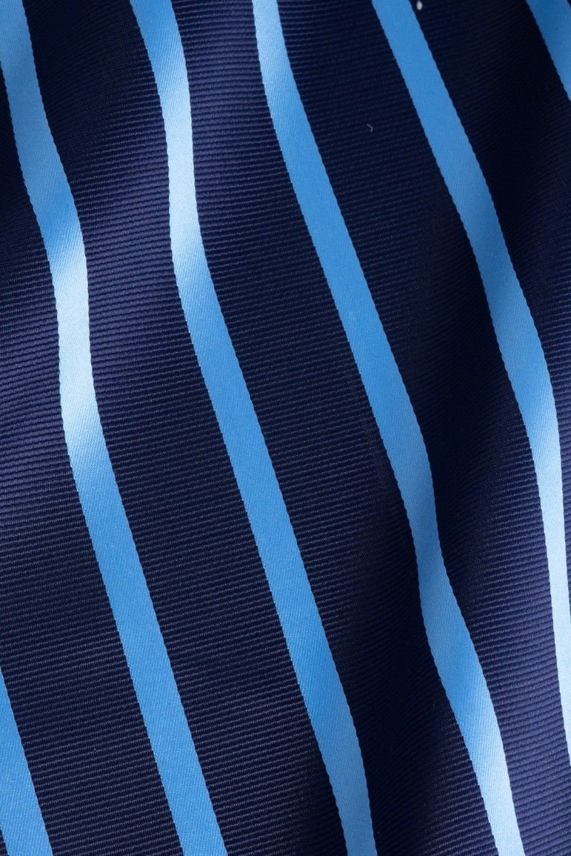 Men's Striped Tie Set  - Navy Blue