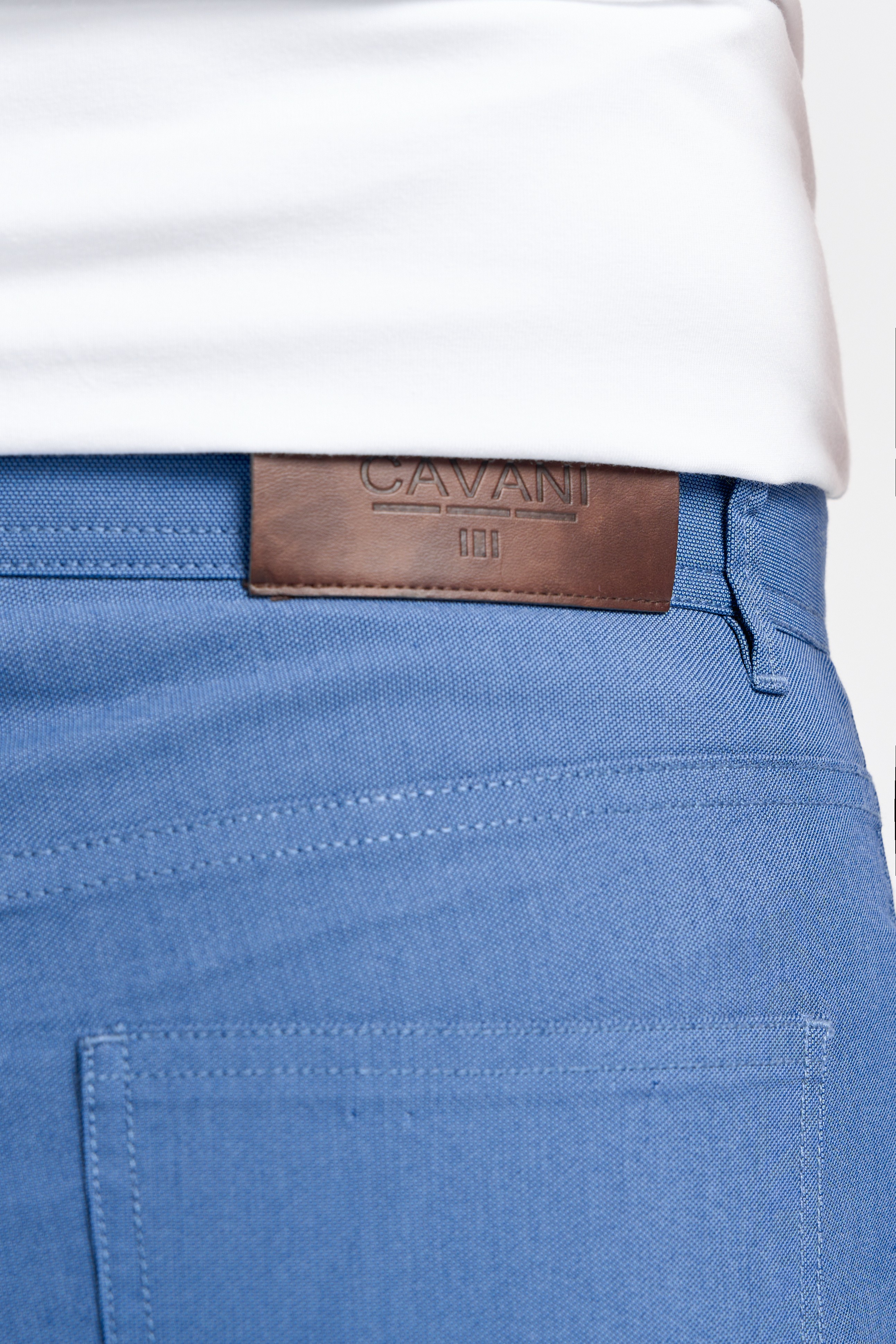 Men’s Cotton Blend Jean Cut Chino Trousers – DALTON - Cobalt  Blue