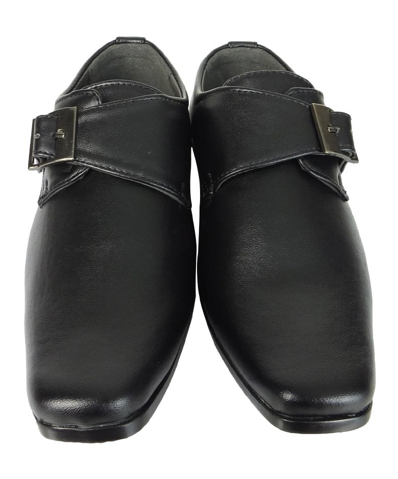 Boys Black Monk Shoes - ALDWYCH - Black