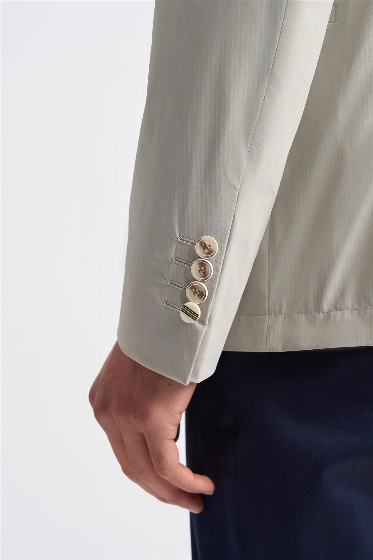 Men’s Twill Weave Pinstripe Grey Blazer - OSLO