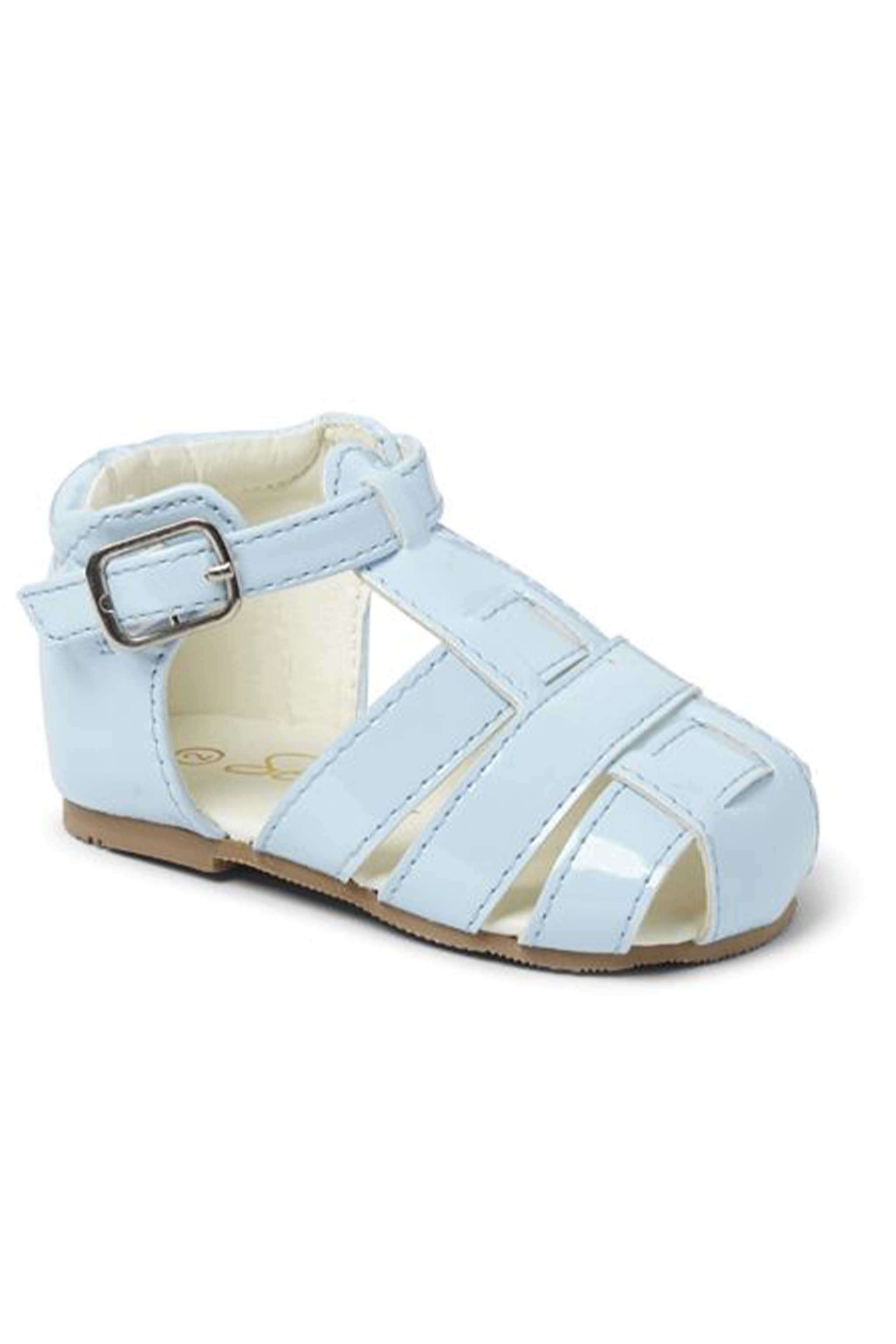 Unisex Kids Patent Leather Sandals Shoes- RALPH - Blue