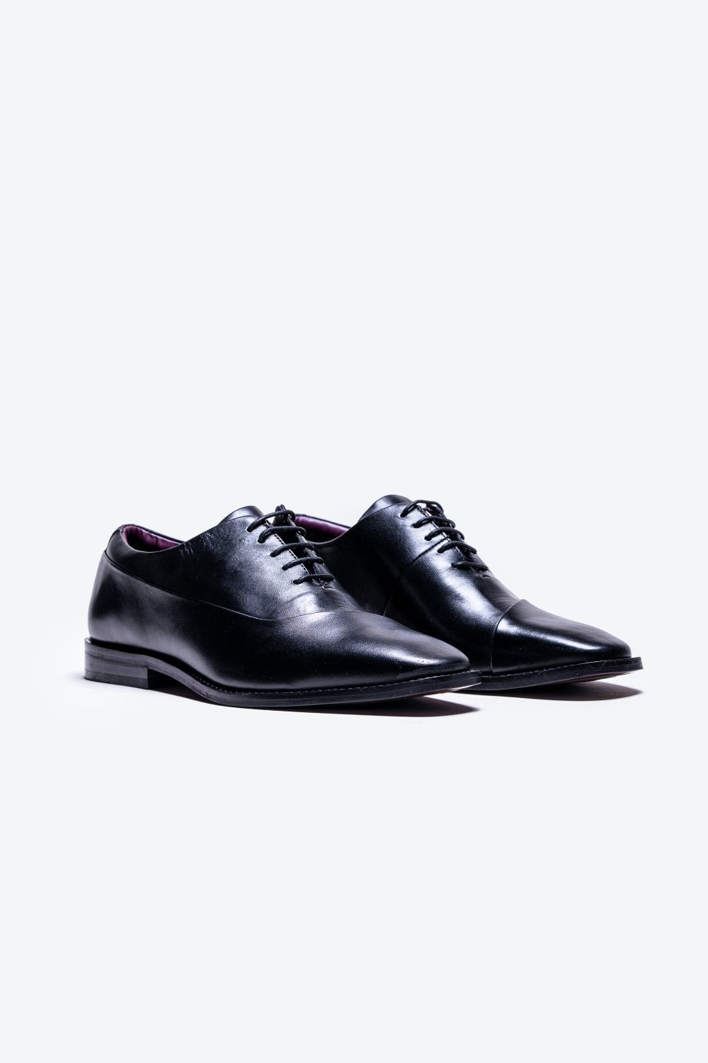 Men's Genuine Leather Oxford Shoes- SEVILLE - Black