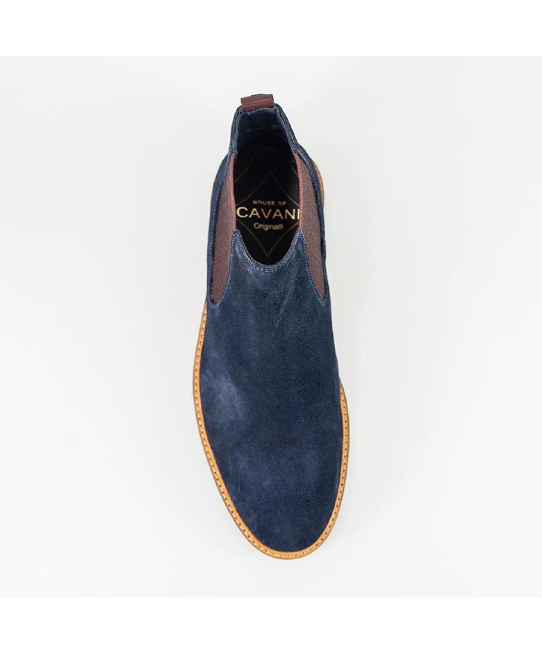 Men's Slip On Chelsea Boots - ARIZONA - Navy Blue