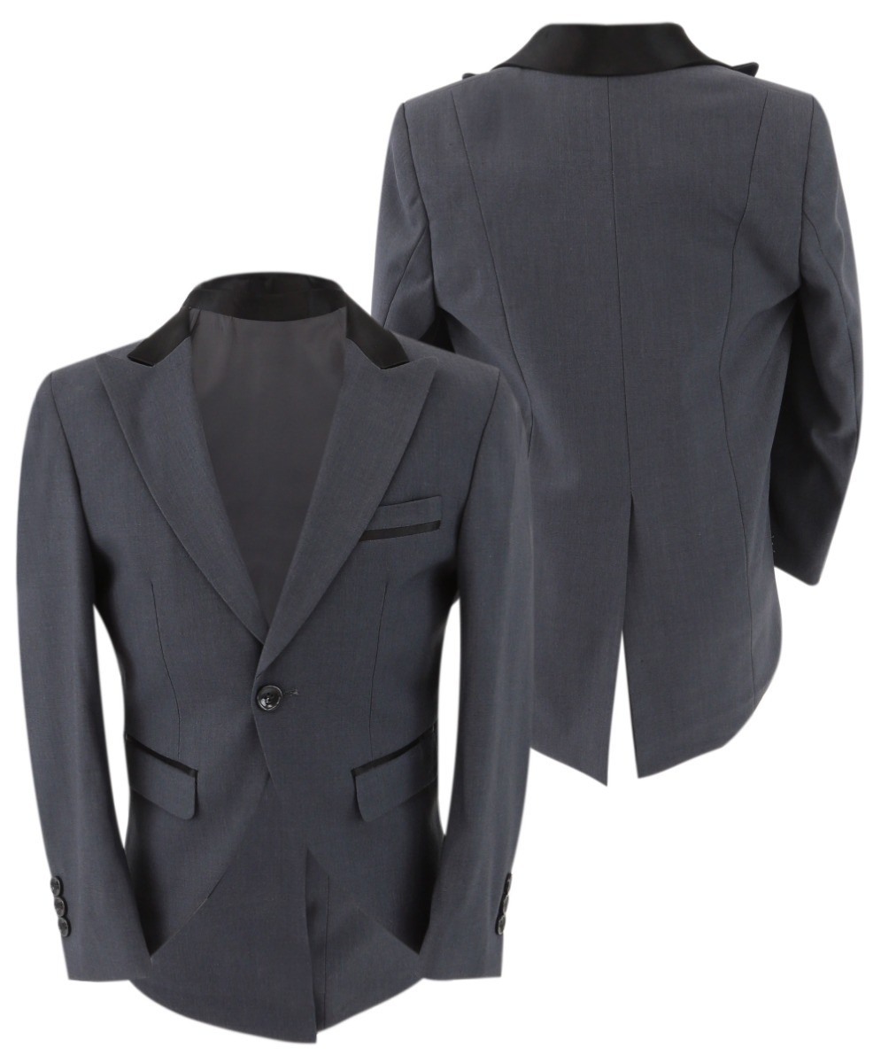 Boys Premium Grey Tail Suit