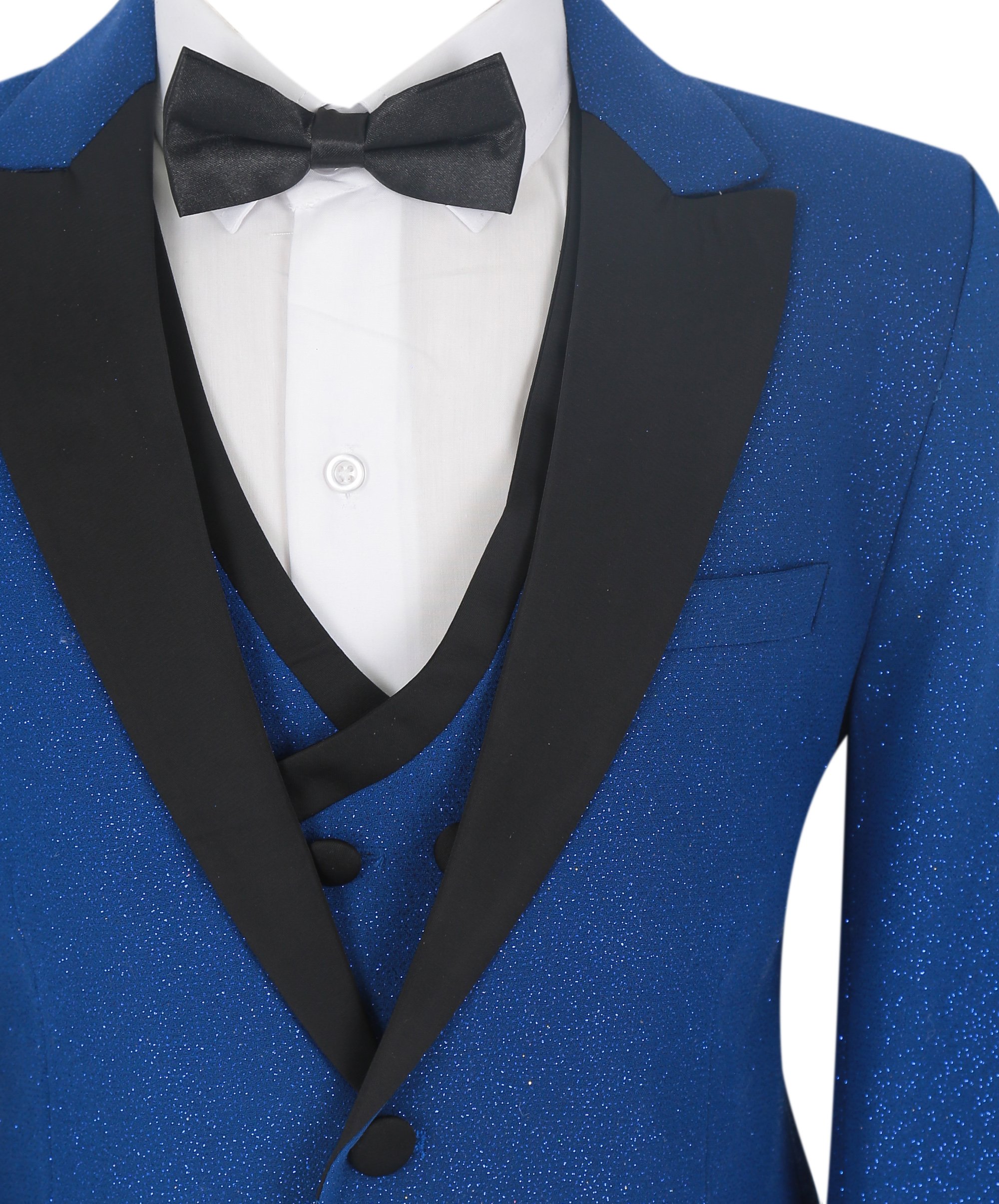 Boys Glittery Slim Fit Tuxedo Dinner Suit