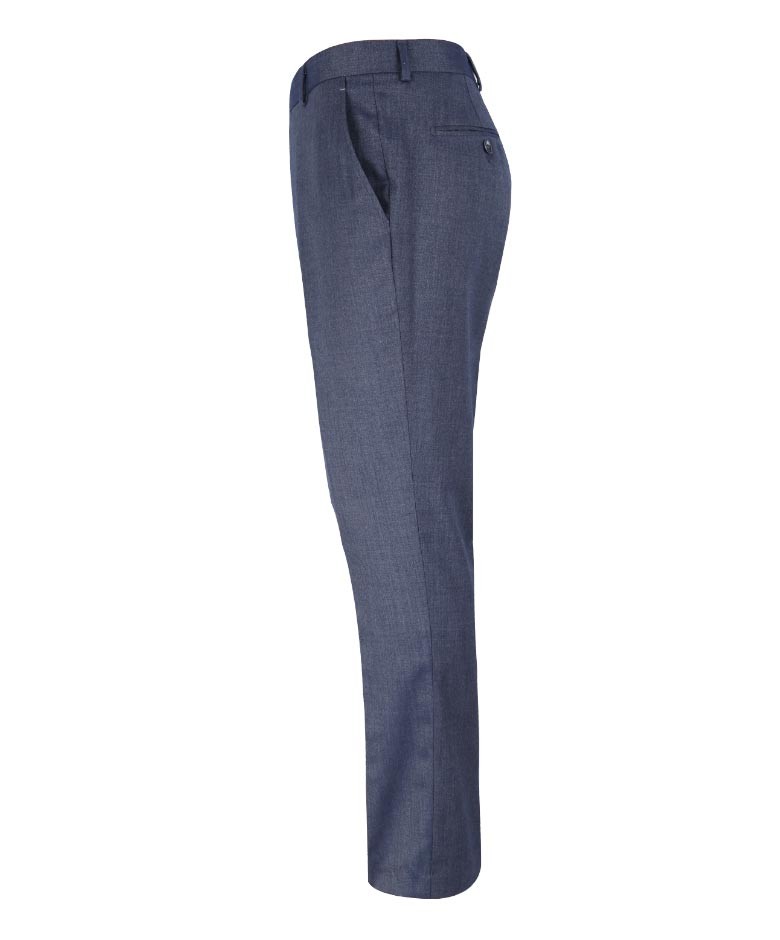 Men's Slim Fit Smart Trousers - STEELE Blue - Steel Blue