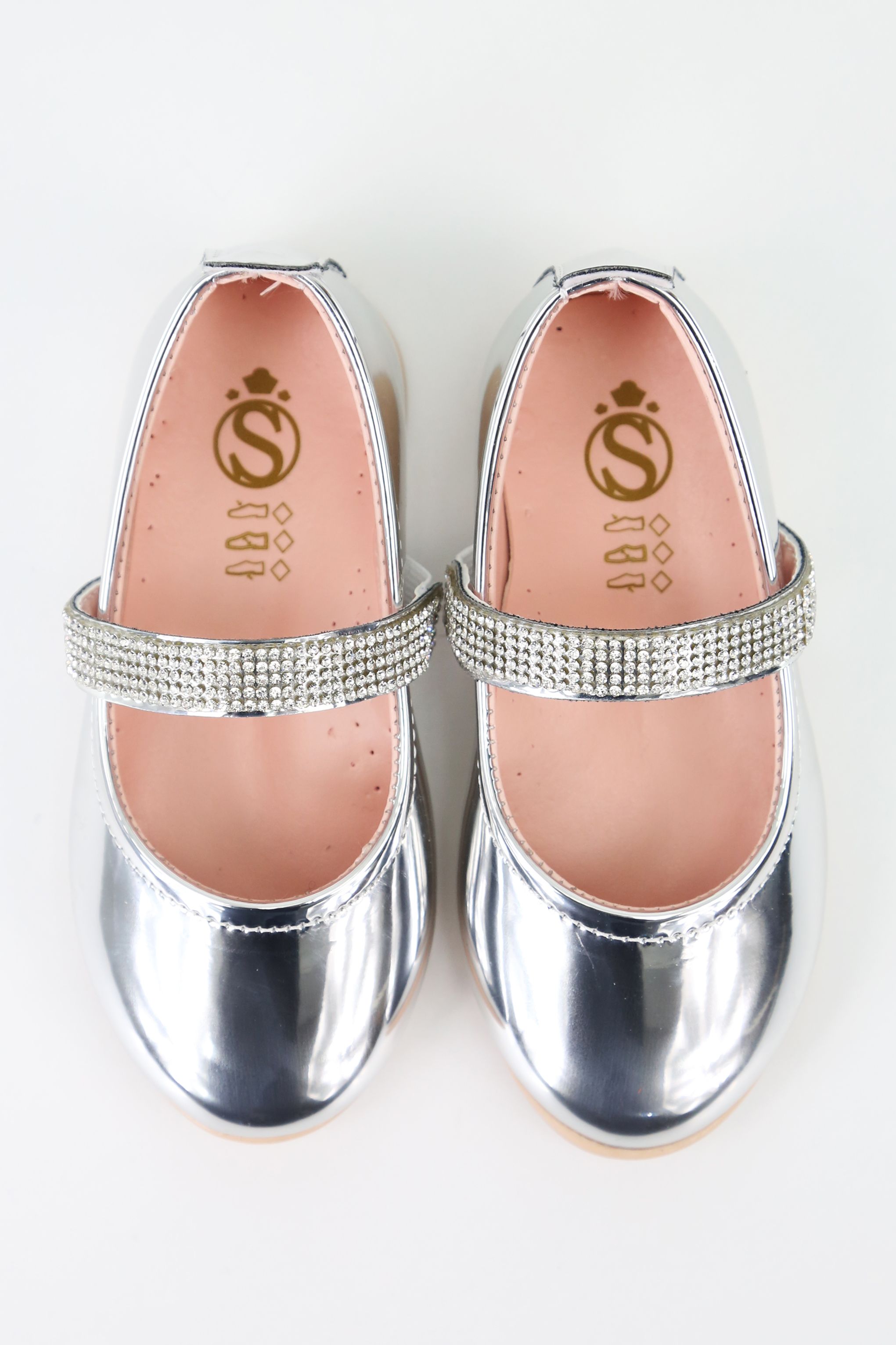 Girls Rhinestone Patent Mary Jane Shoes - ARWEN