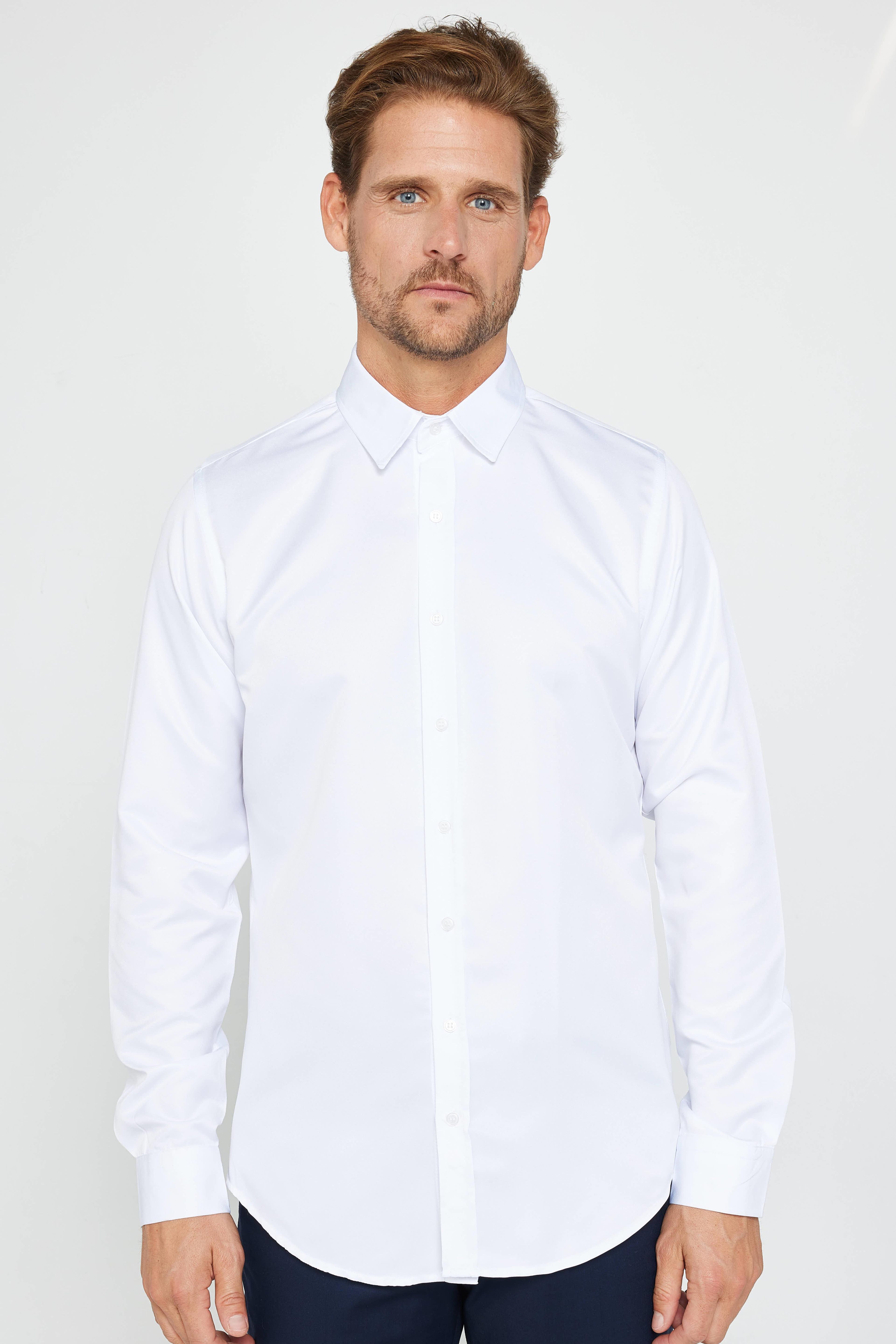 Men's Slim Fit Long Sleeve Dress Shirt - POLY