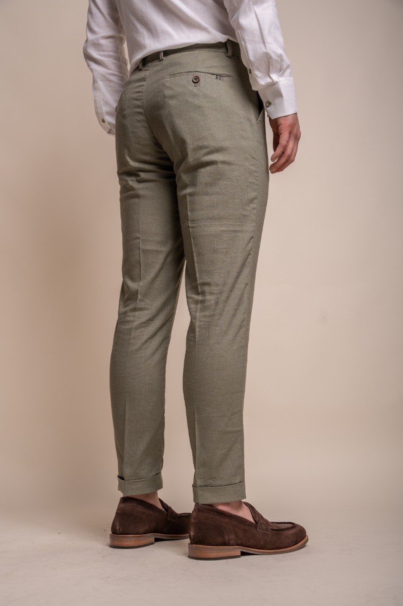 Men's Slim Fit  Linen Trousers  - ALVARI