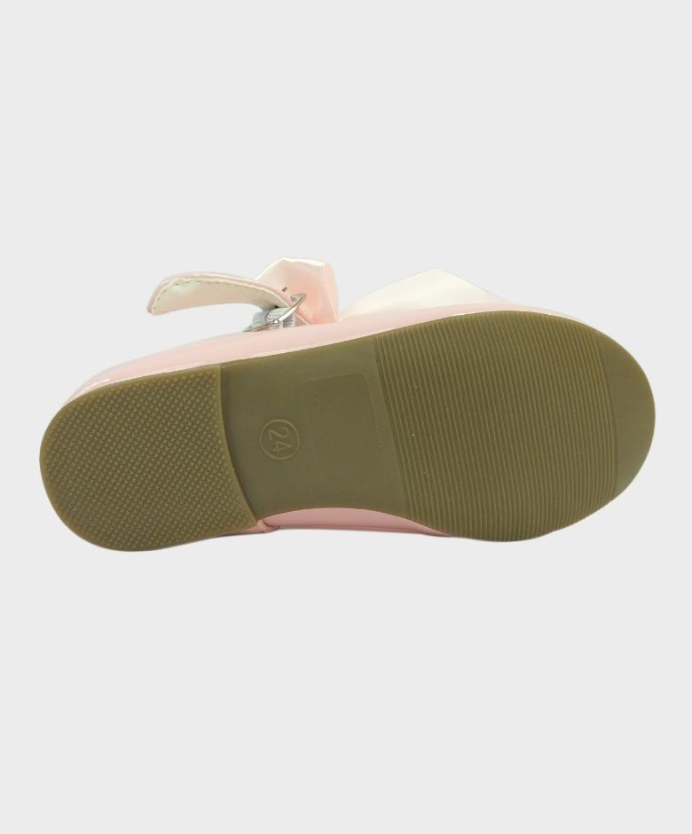 Girls Patent Mary Jane Flat Shoes - Pink