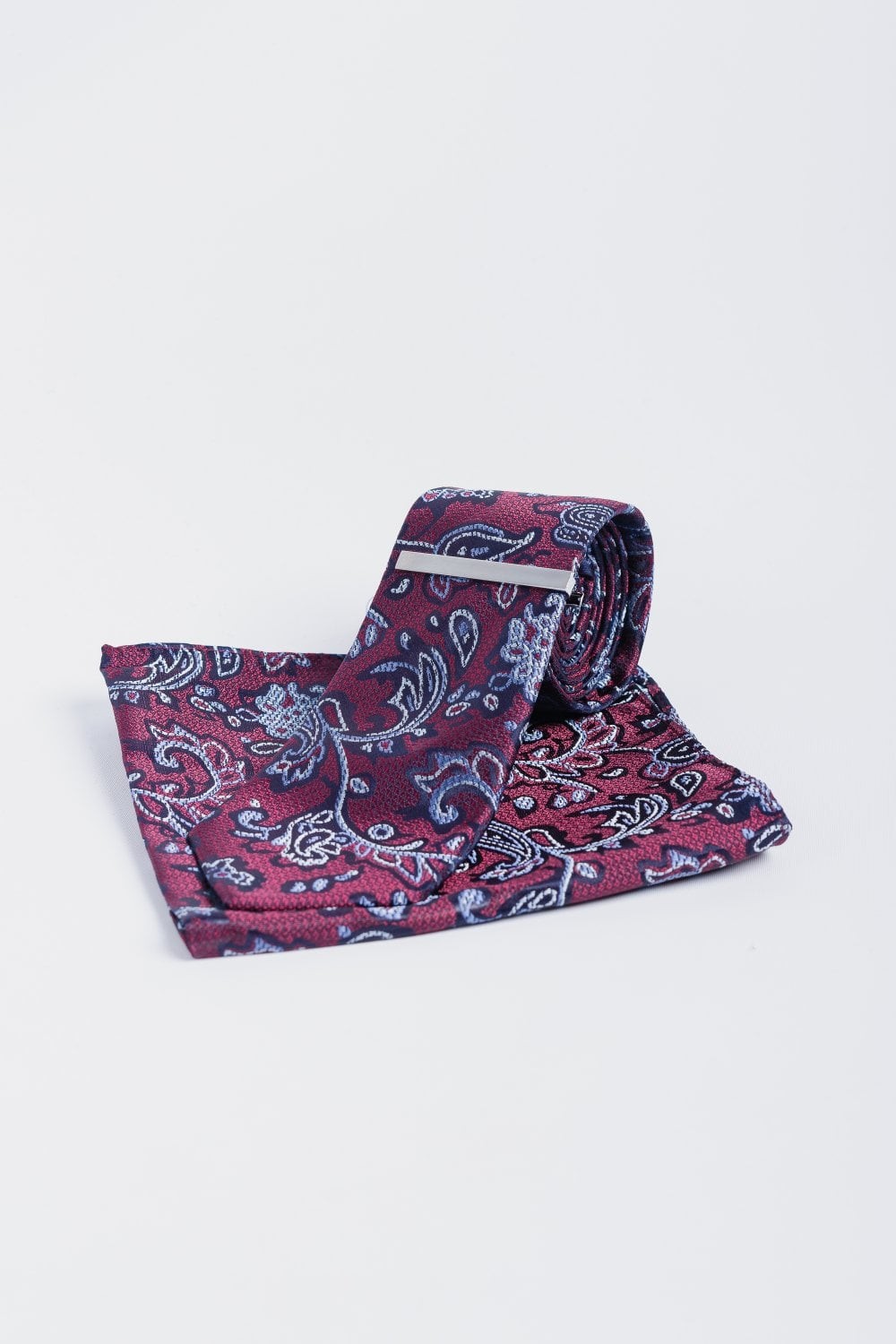 Men's Paisley Floral Patterned Tie Set
