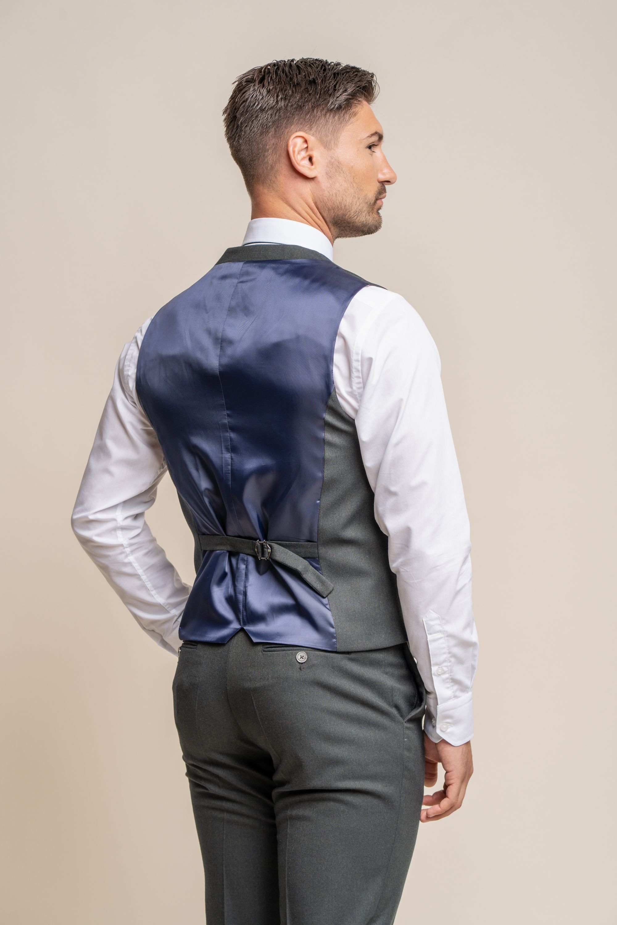 Men's Slim Fit Formal Waistcoat - FURIOUS Olive