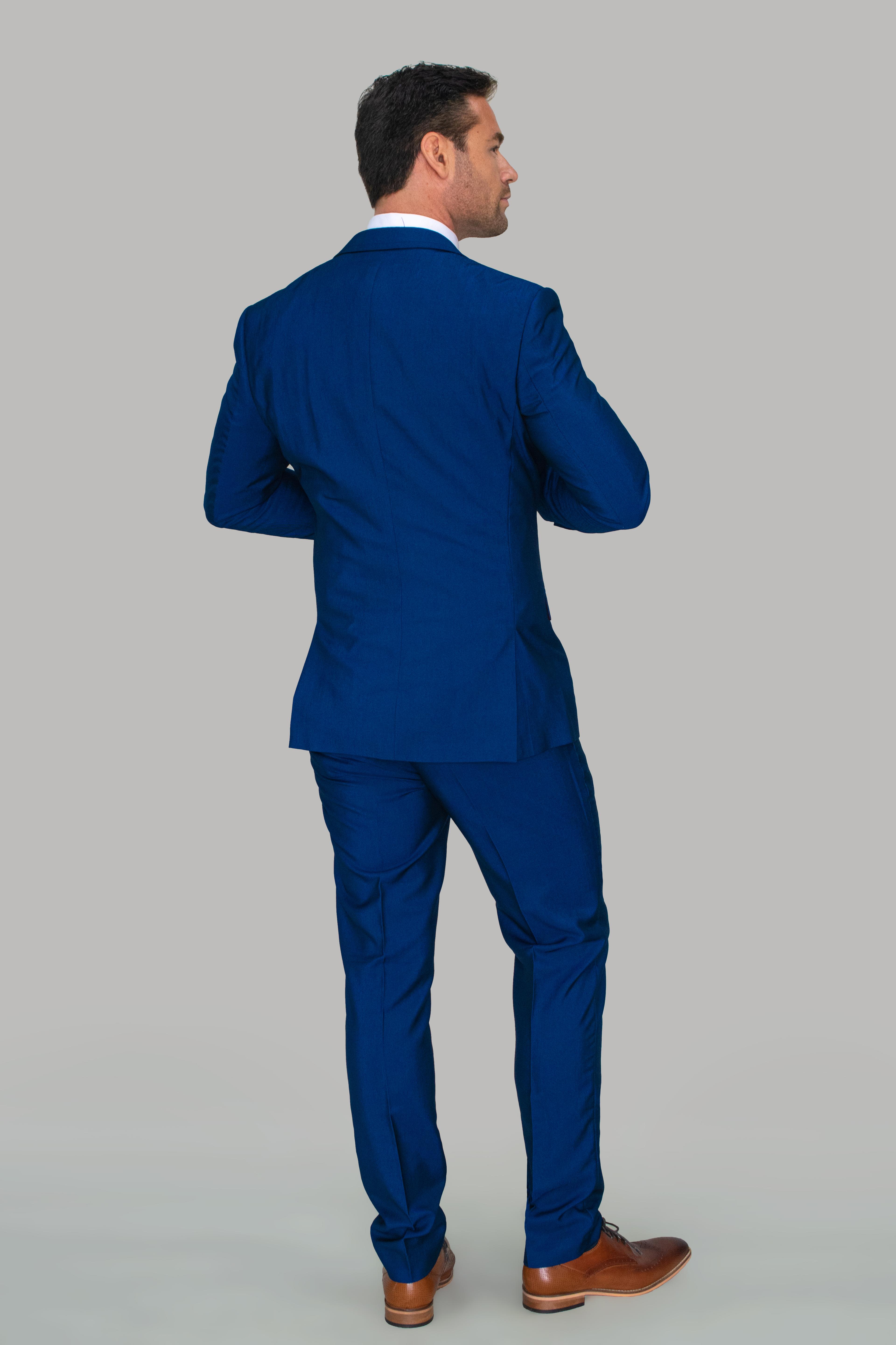 Men's Slim Fit Formal Royal Blue Suit - FORD