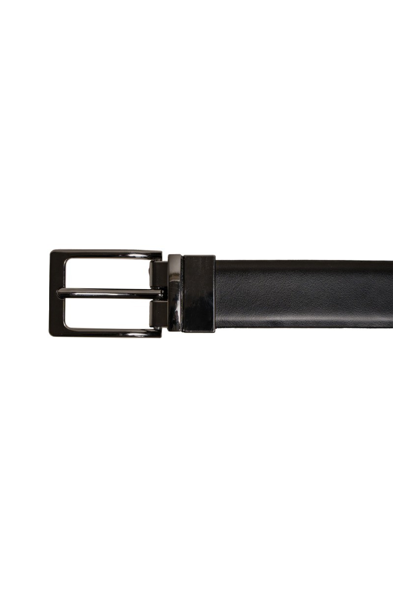 Men's Leather Reversible Black Belt 
