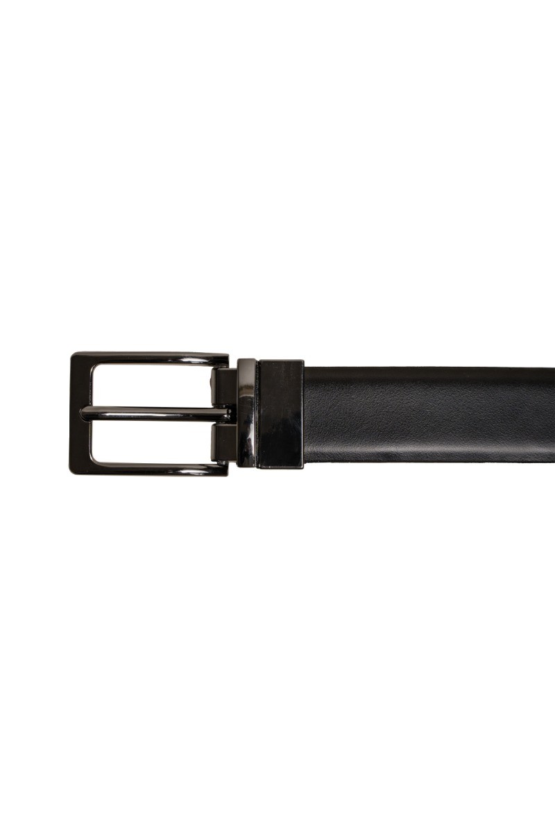 Men's Leather Reversible Black Belt