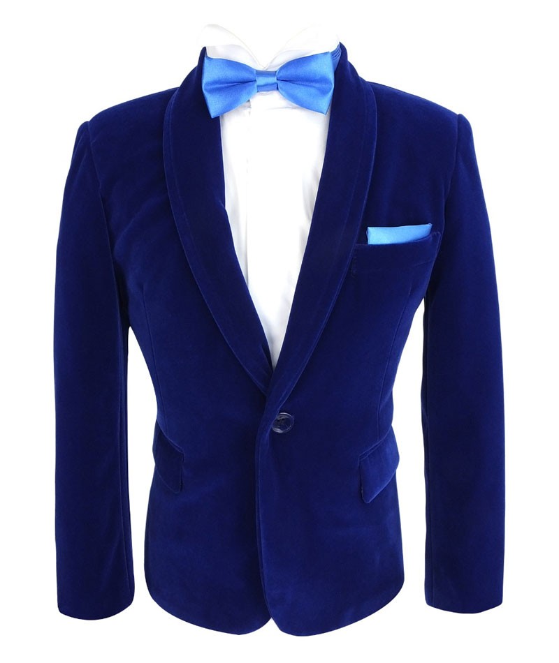 Boys Formal Velvet Blazer Jacket