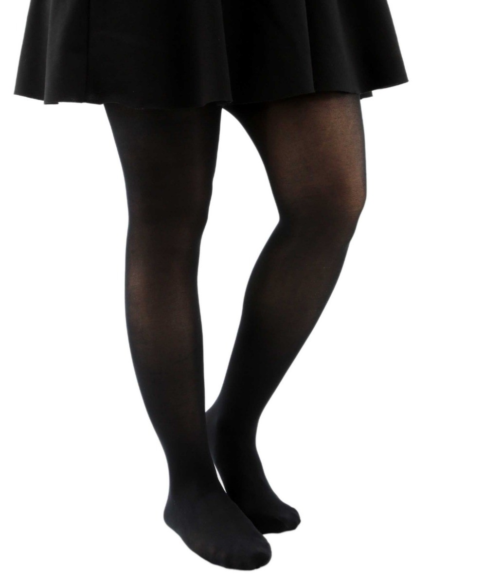 Girls Soft Footed Tights - MYCRO50 - Black