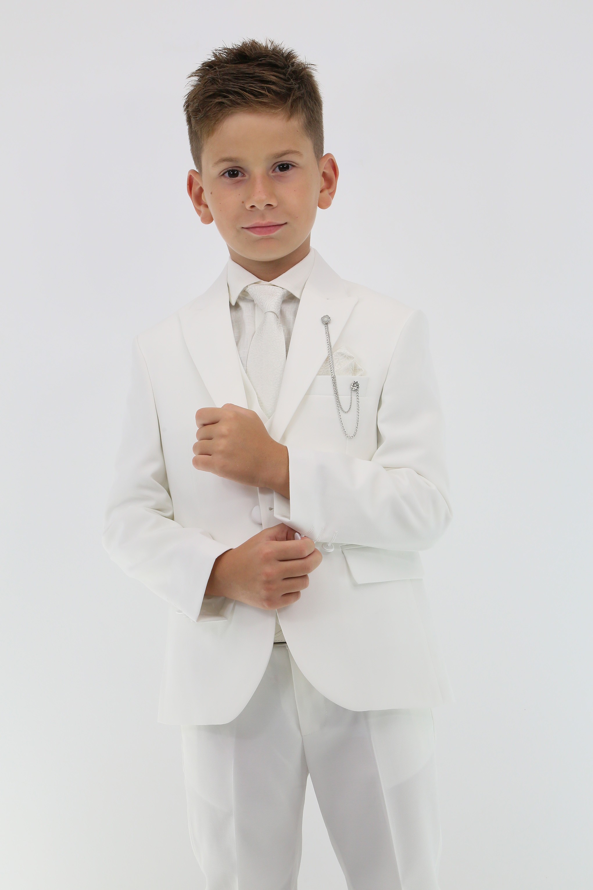 Boys Suit with Double Breasted Vest 7 PC Set