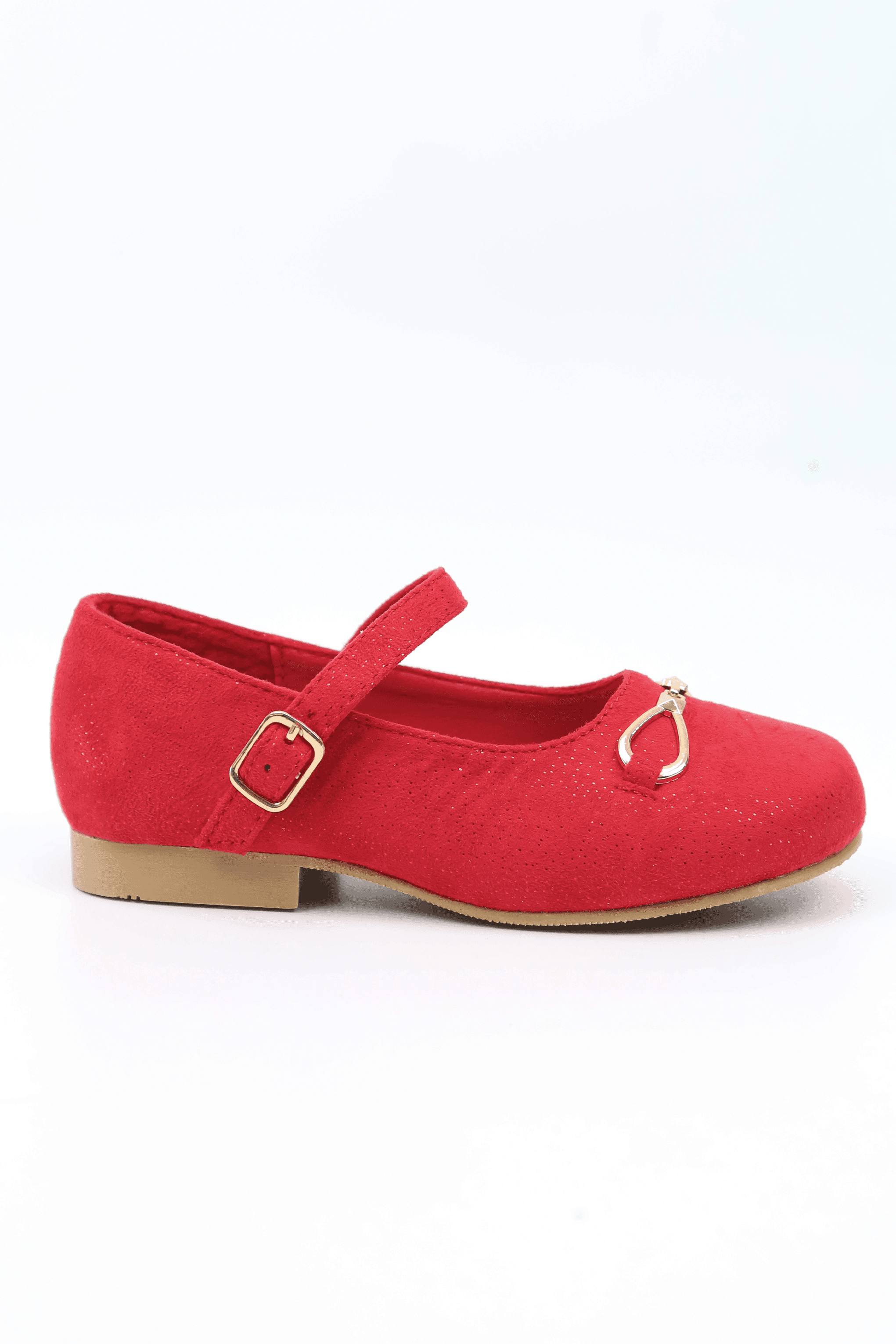 Girls' Suede Effect Glitter Buckle Mary Jane Shoes - HATTIE