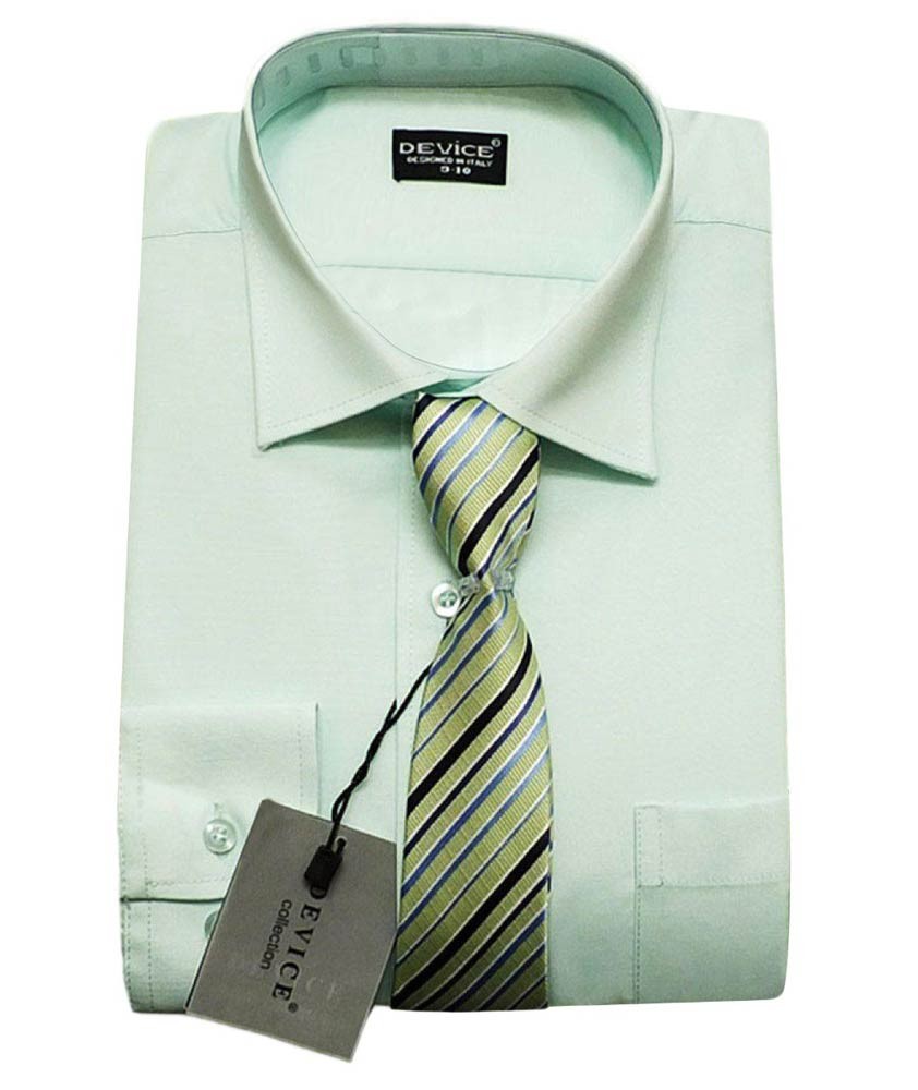 Boys Dress Shirt and Tie Set - Mint