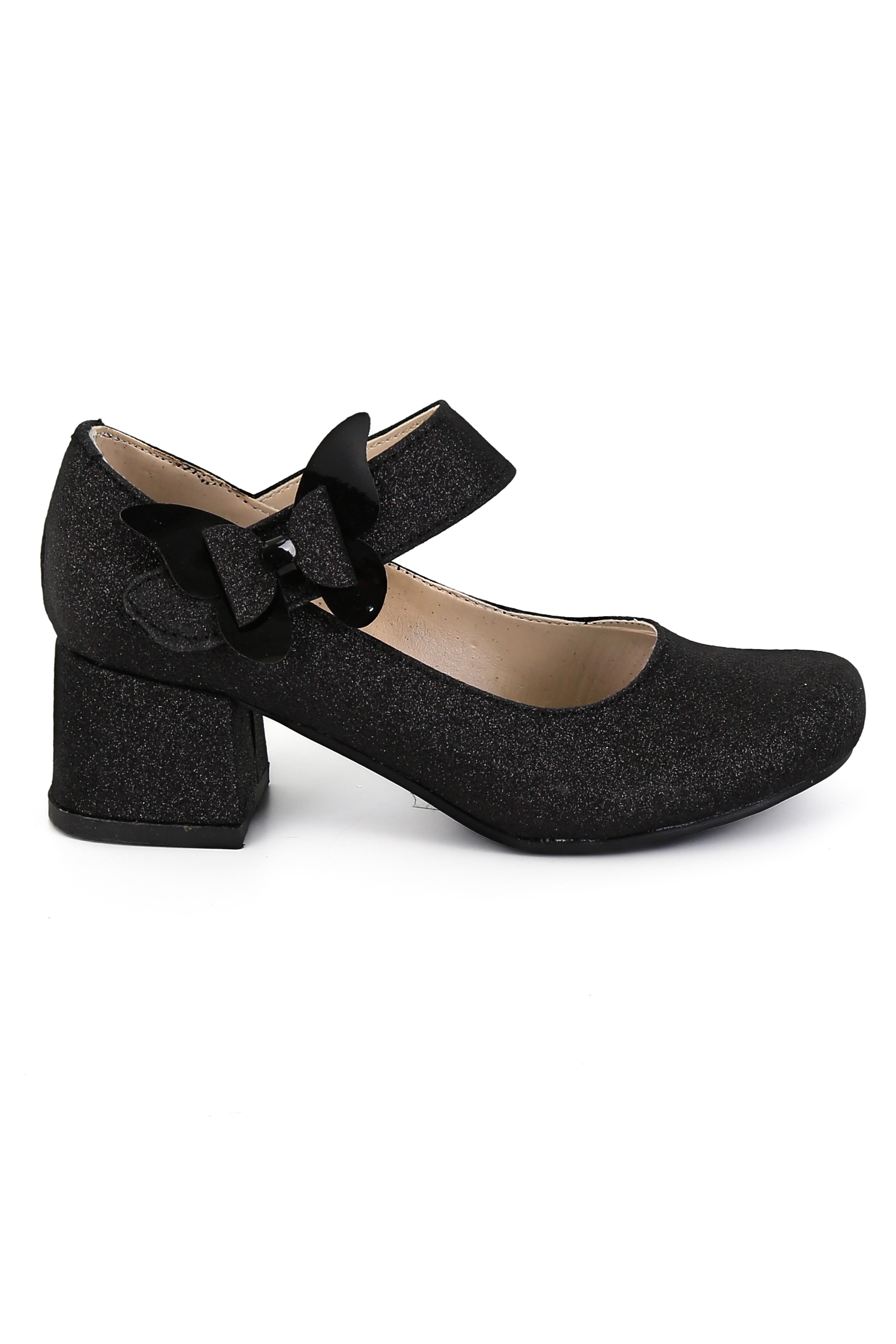 Girls Block Heel Glittery Mary Jane Shoes- AITANA