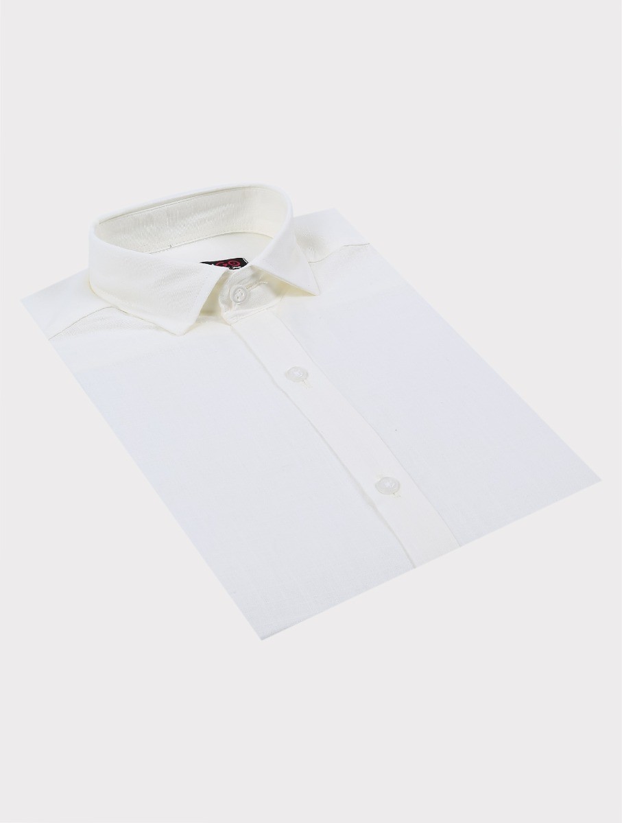 Boys Linen Roll Up Sleeve Shirt