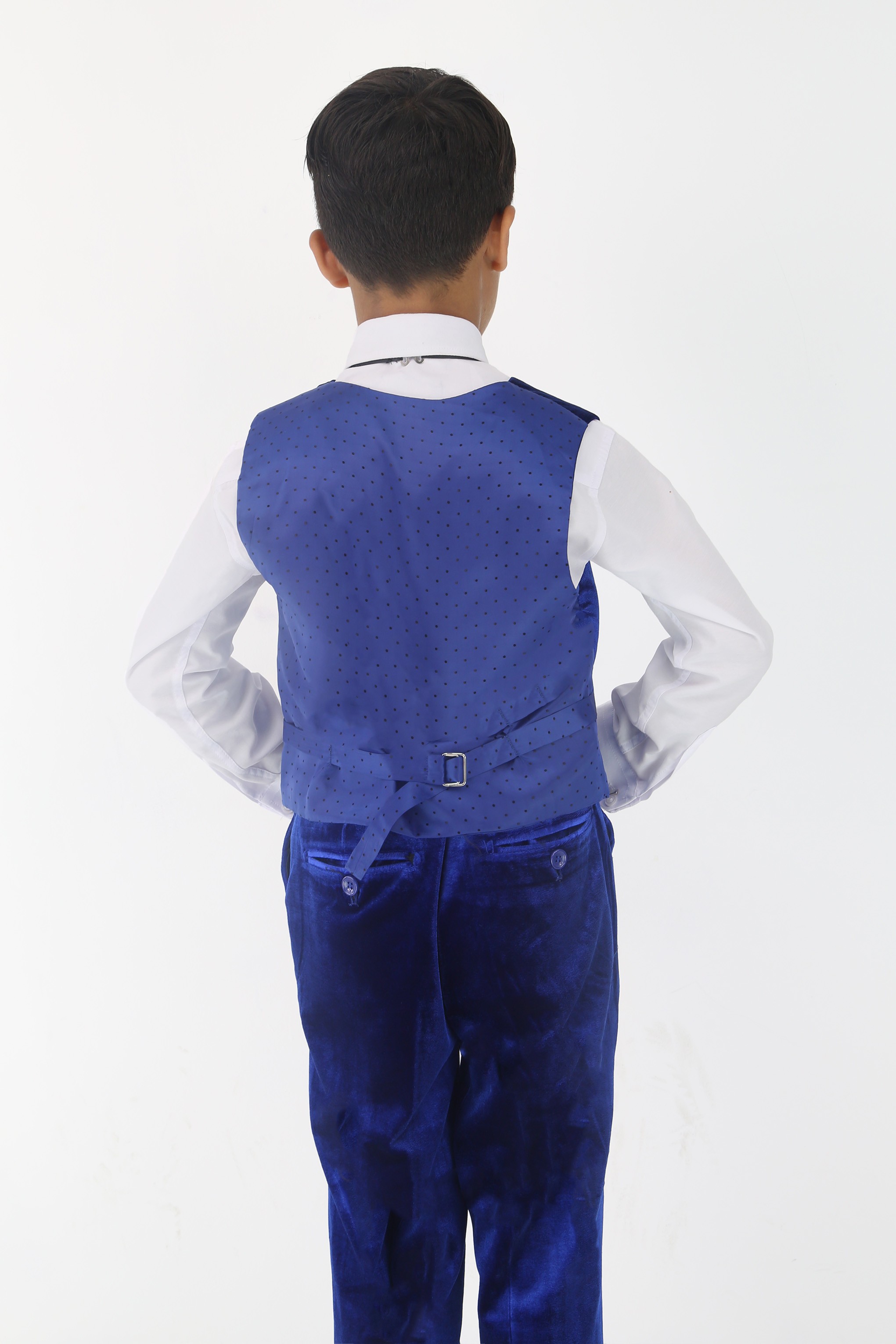 Boys' Velvet Suit with Satin Shawl Lapels - EC103