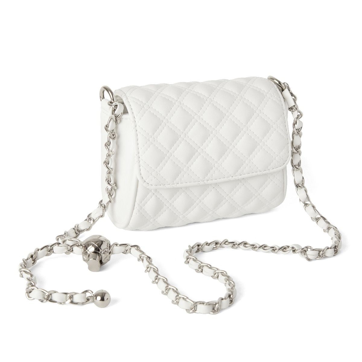 Girls Quilted Shoulder Bag with Chain Strap - TINA