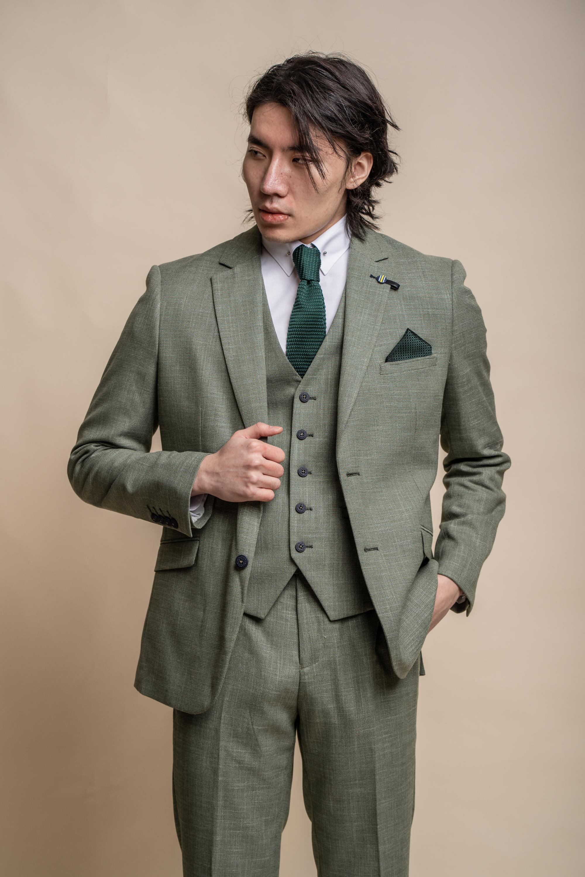 Men's Slim Fit Formal Suit - MIAMI Sage
