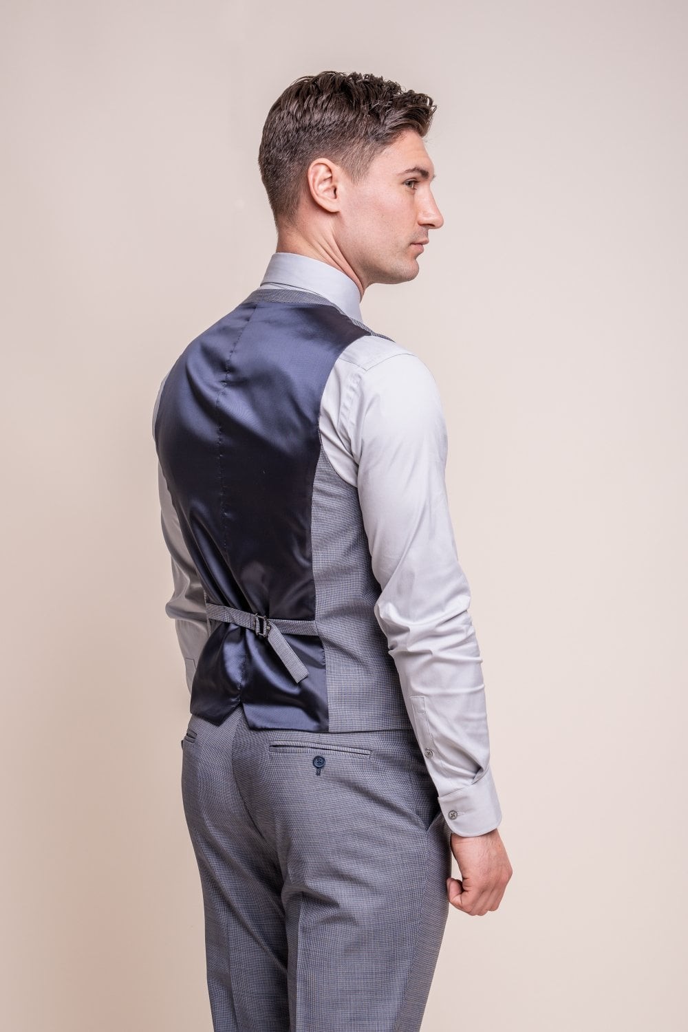 Men's Wool Blend Slim Fit Waistcoat- BOND