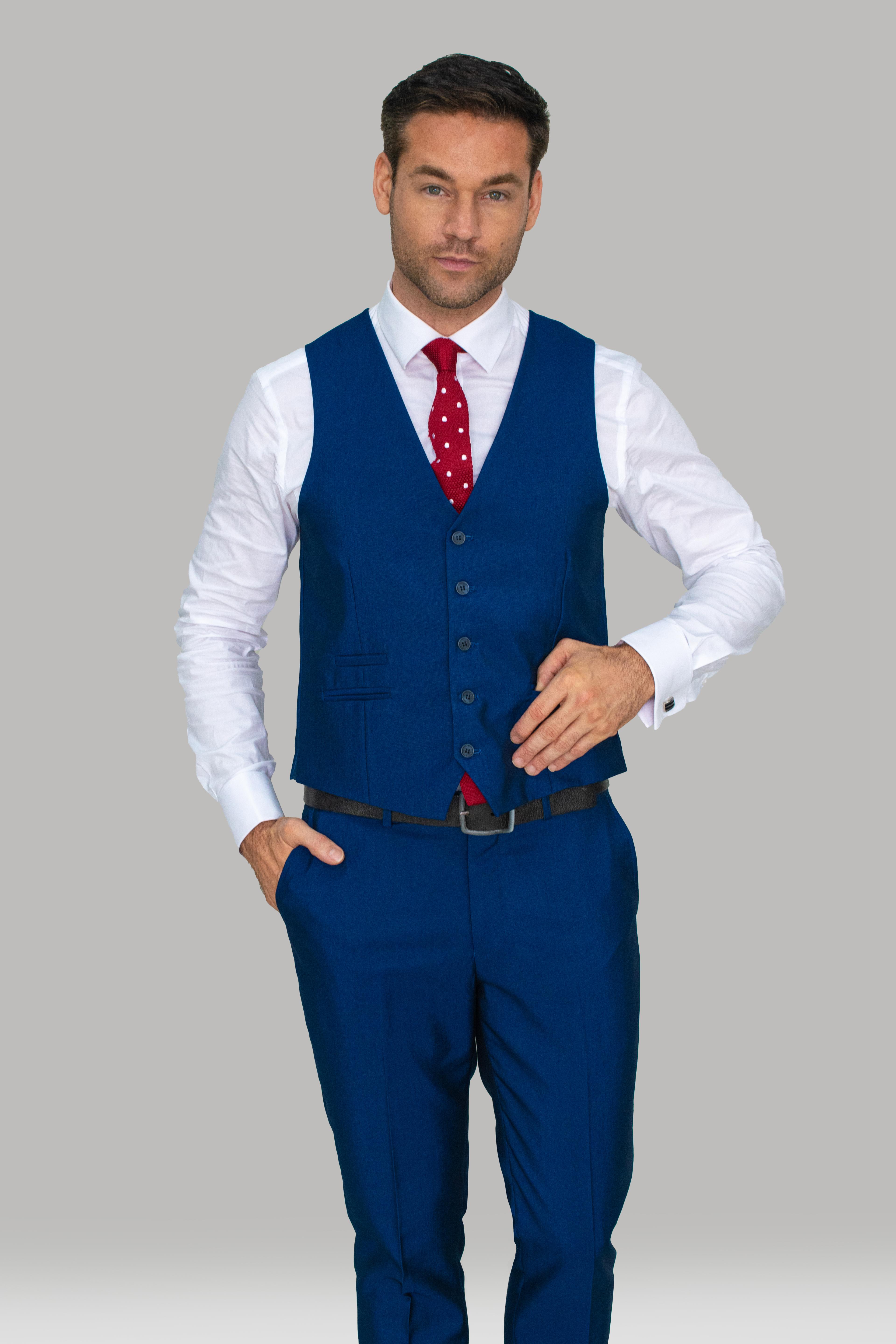 Men's Slim Fit Formal Royal Blue Suit - FORD