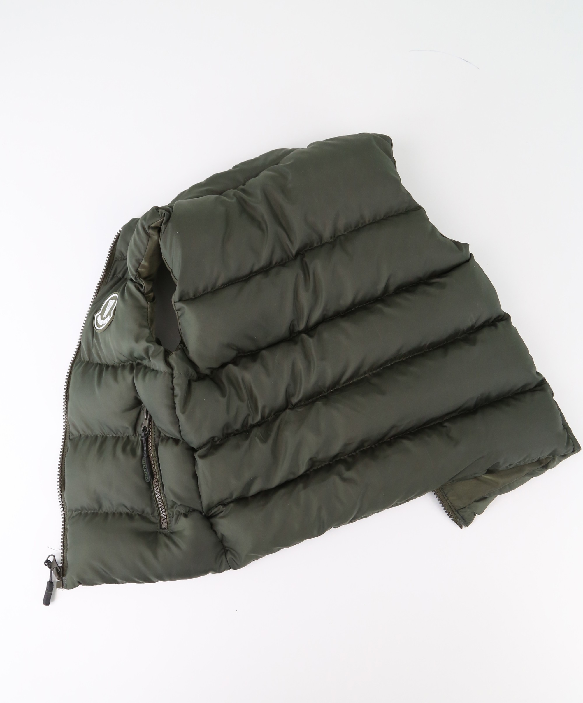 Boys Puffer Vest, Kids Padded Sleeveless Winter Outerwear - Olive Green