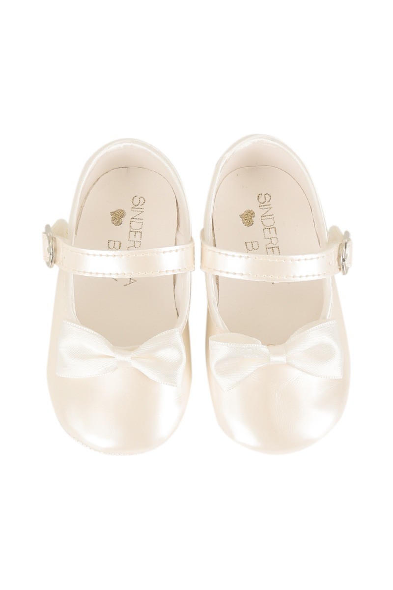 Baby Girls Soft Pre-Walker Shoes - Ecru