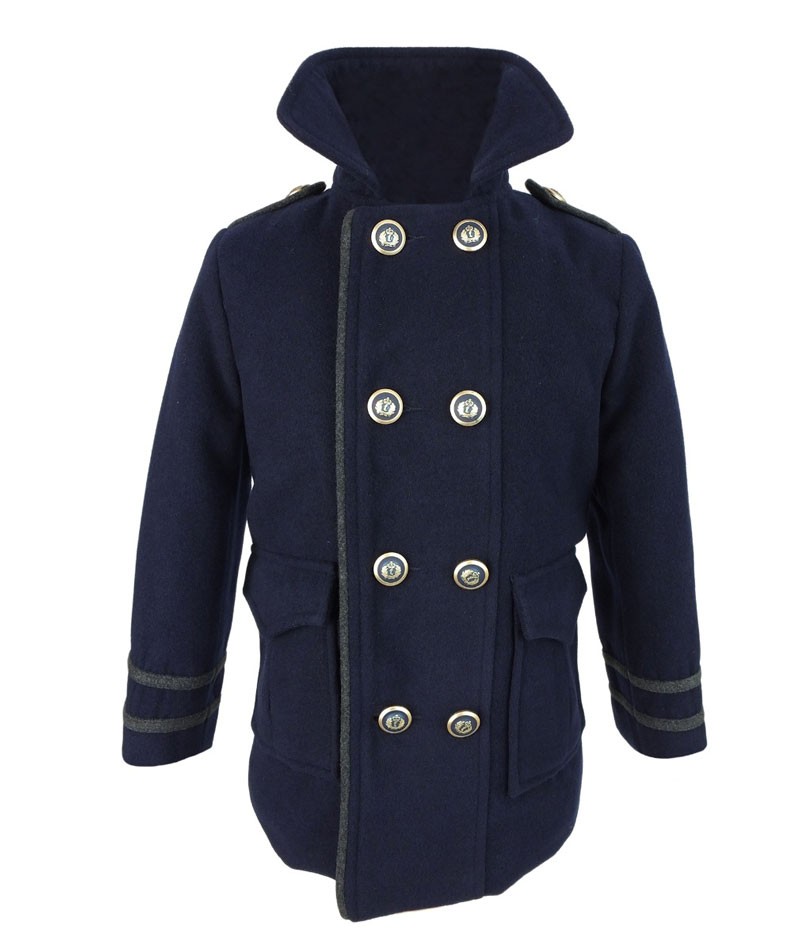 Boys Coat and Hat Set  - Navy Blue