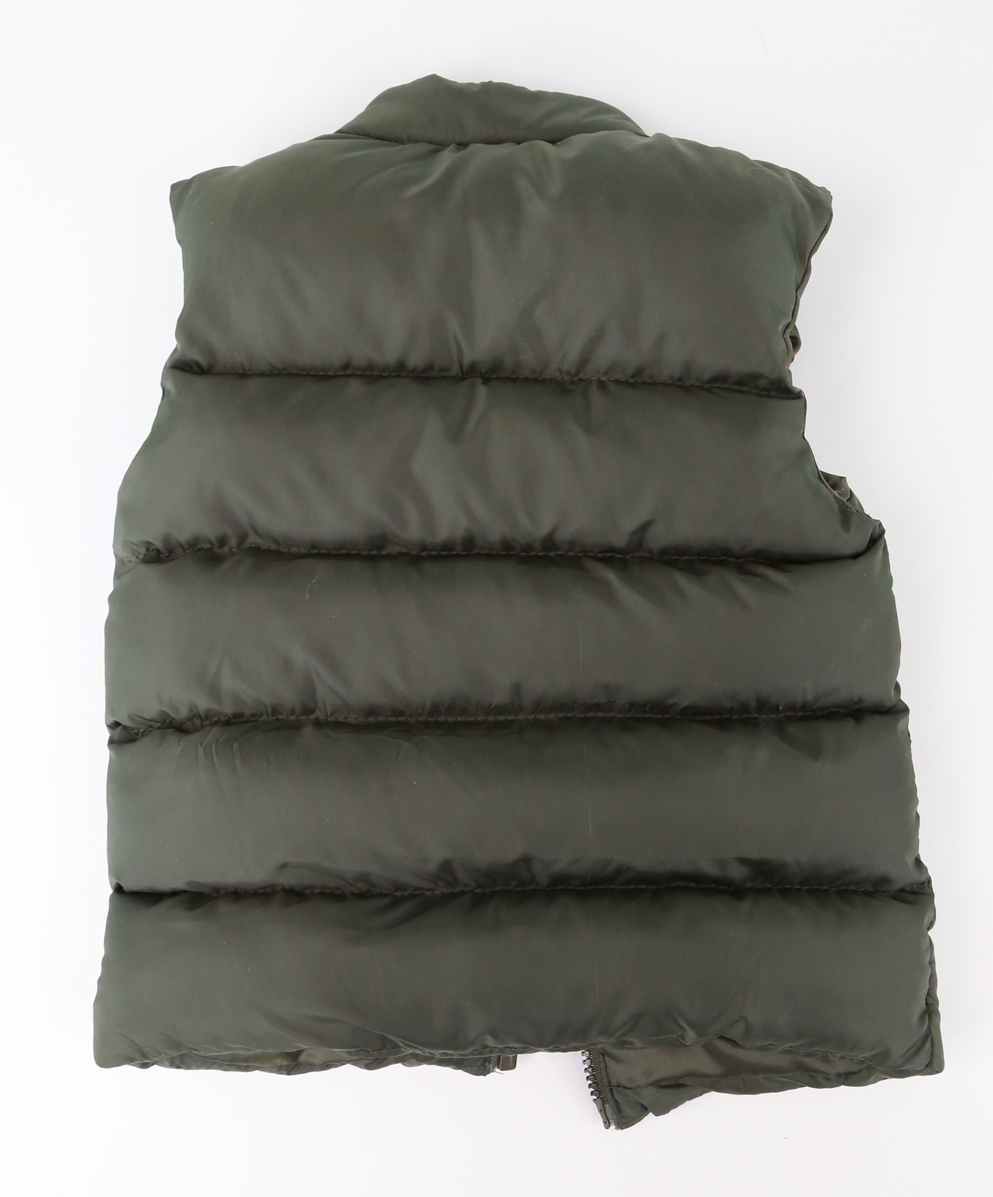 Boys Puffer Vest, Kids Padded Sleeveless Winter Outerwear - Olive Green