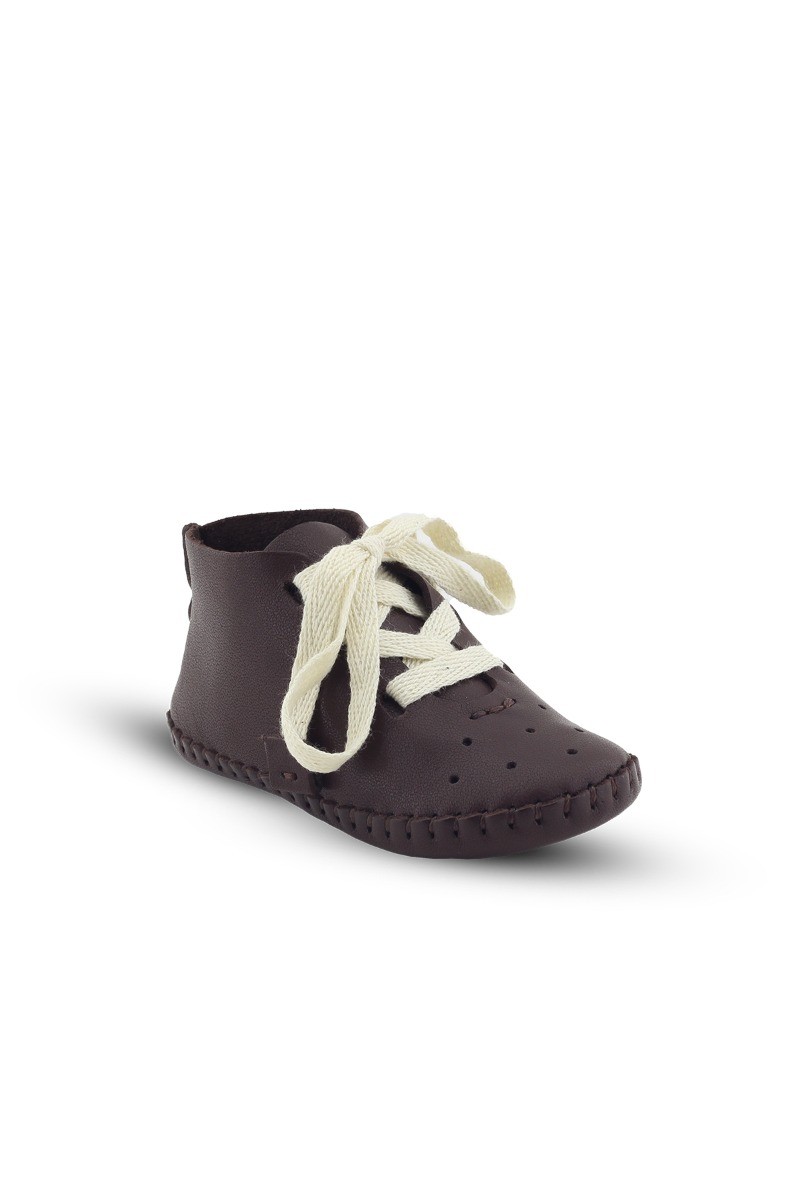 Baby Boys Pre-Walker Genuine Leather Soft Sole Crib Shoes - Brown