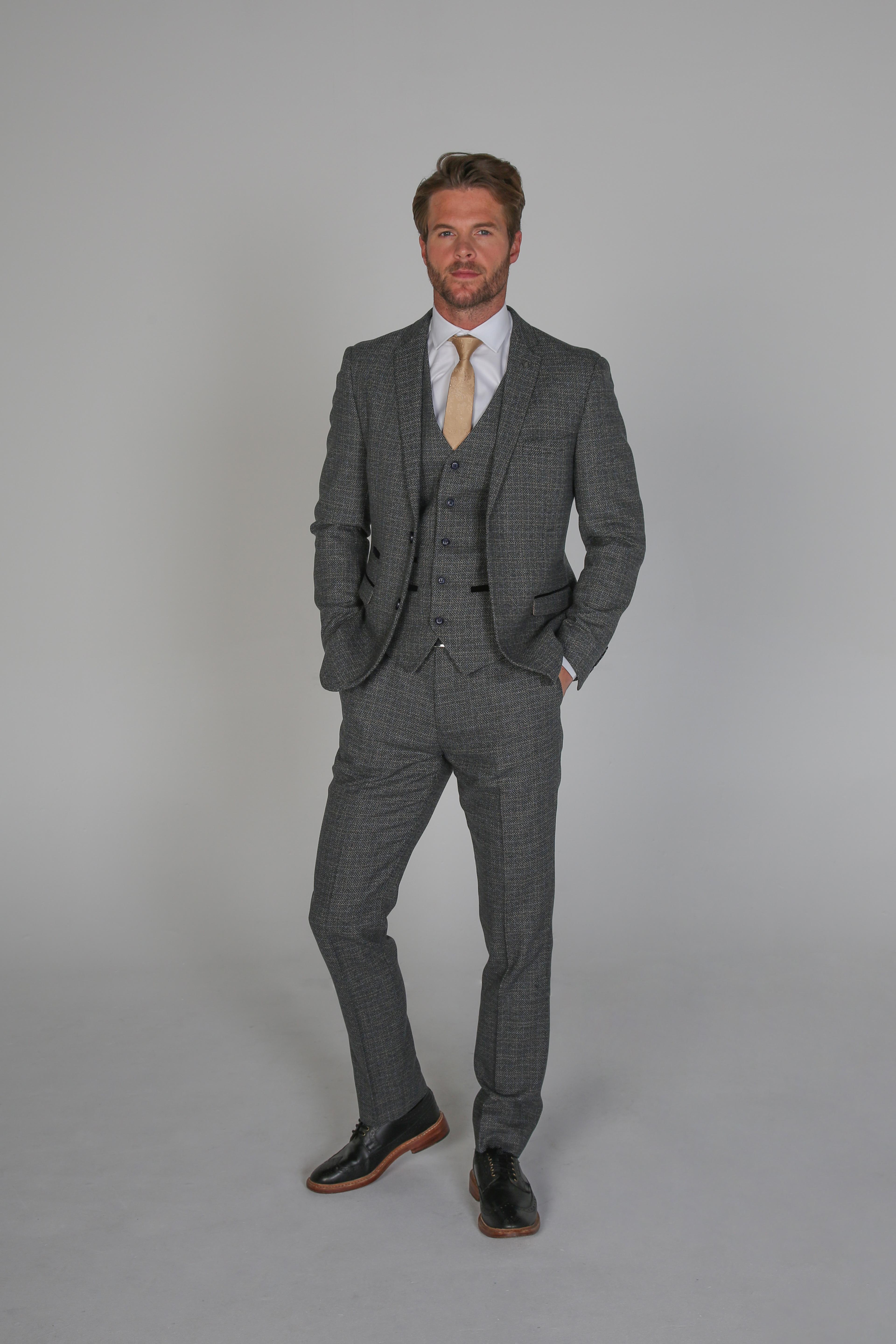 Men's Tweed-Like Tailored Fit  Formal Suit - RALPH