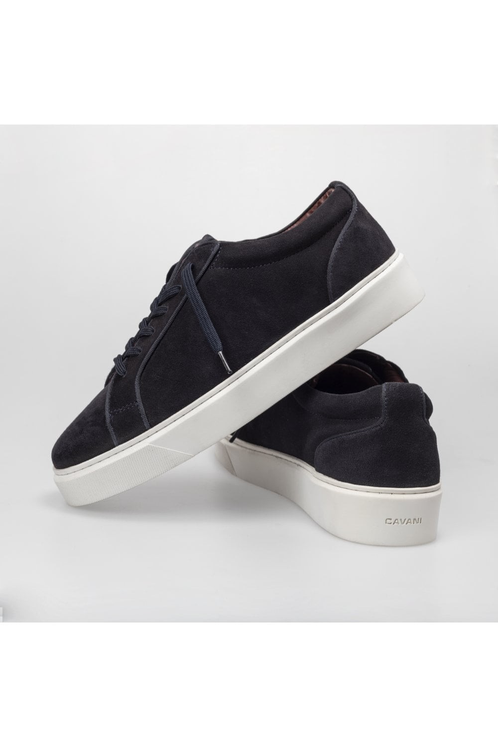 Men's Thick Rubber Sole Lace Up Sneakers - Navy Blue