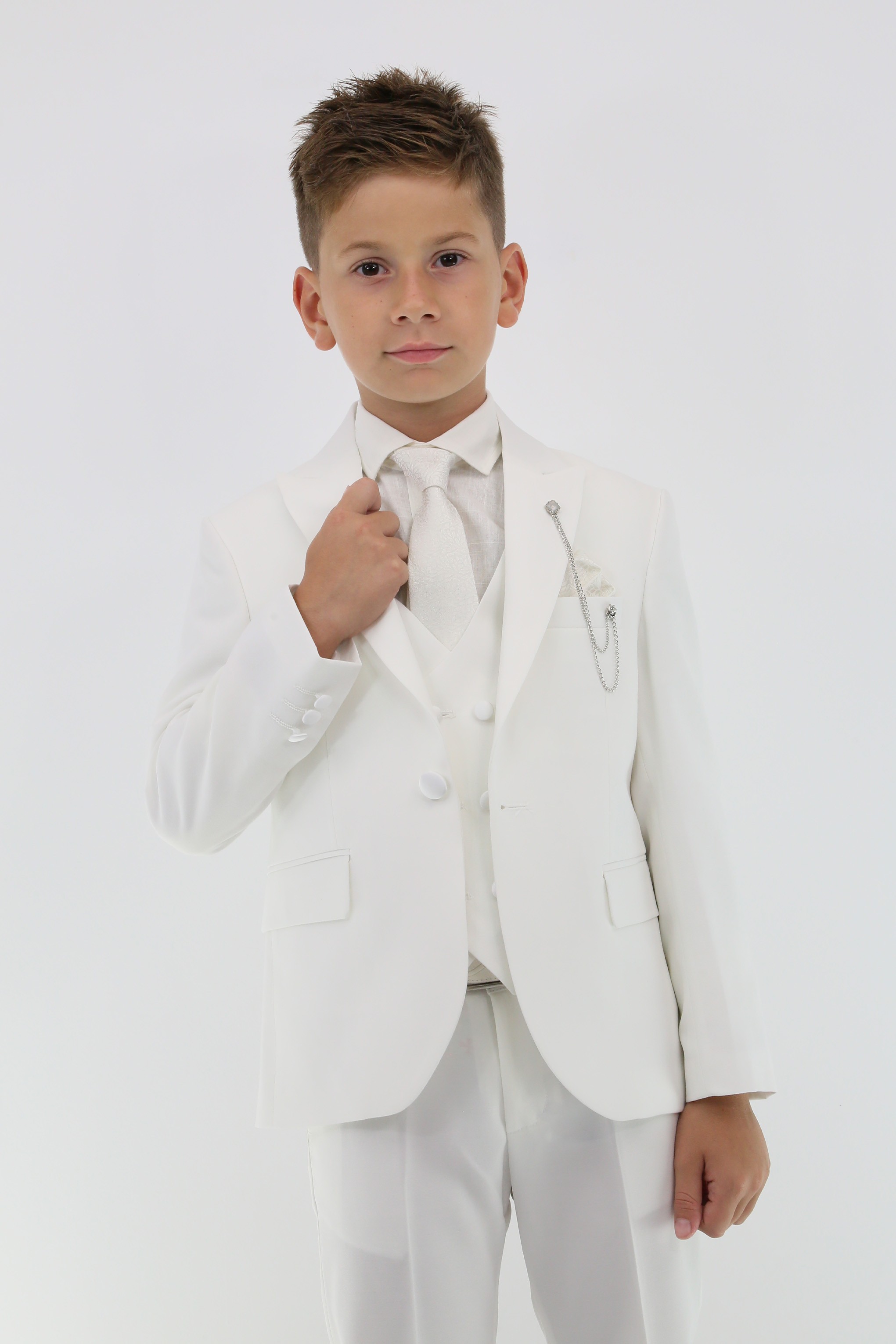 Boys Suit with Double Breasted Vest 7 PC Set