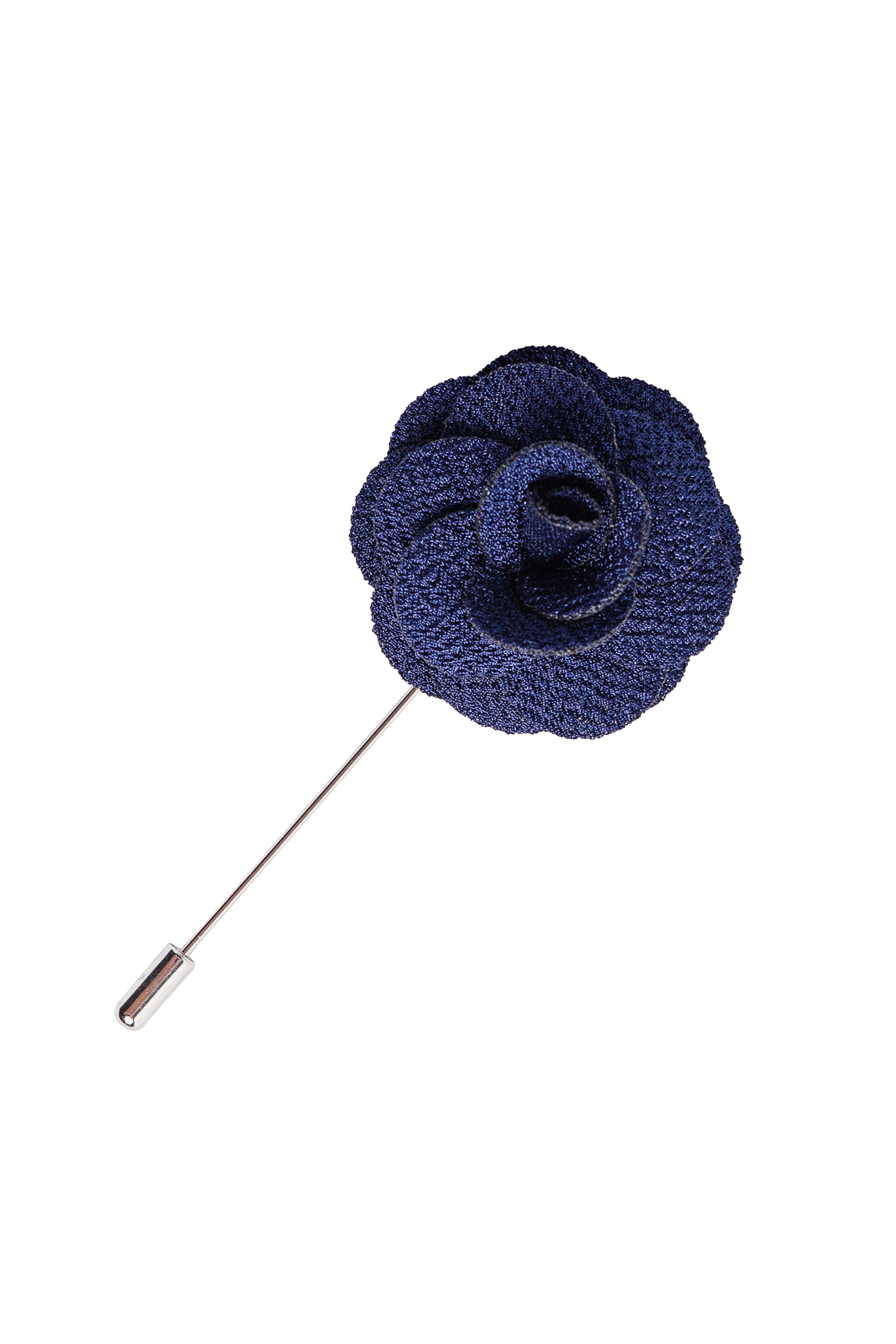 Unisex Flower Suit Blazer Lapel Pin - Navy Blue