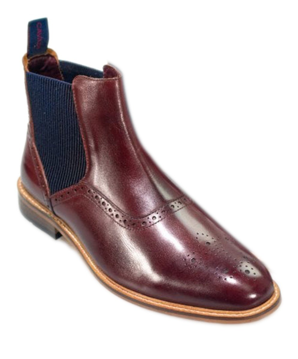 Burgundy chelsea hot sale boots mens