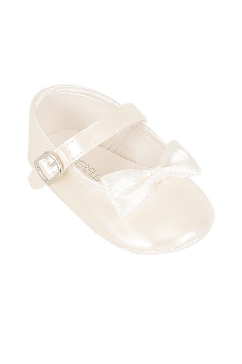 Baby Girls Soft Pre-Walker Shoes - Ecru
