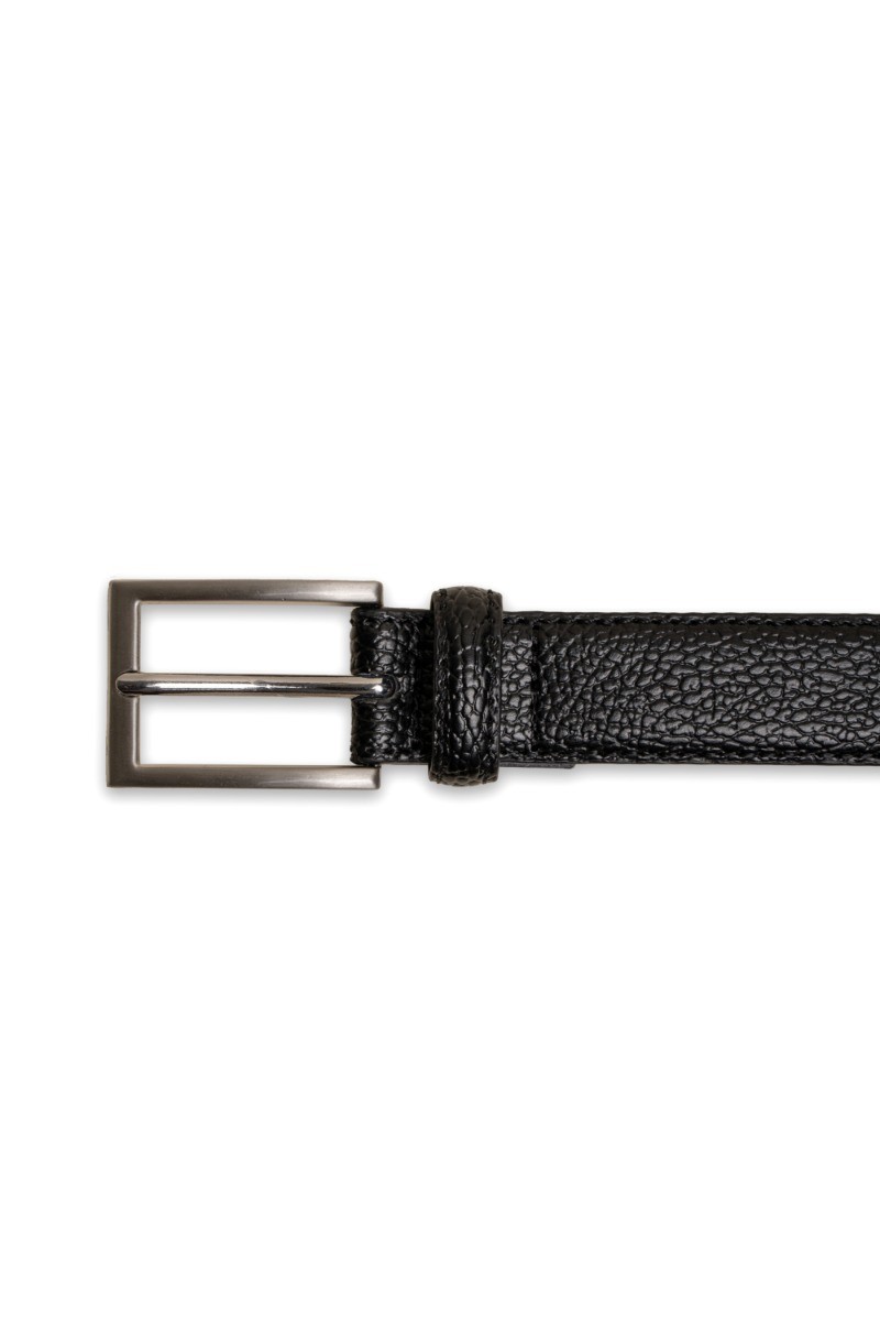Men's Patent Leather Dress Belt  - Black