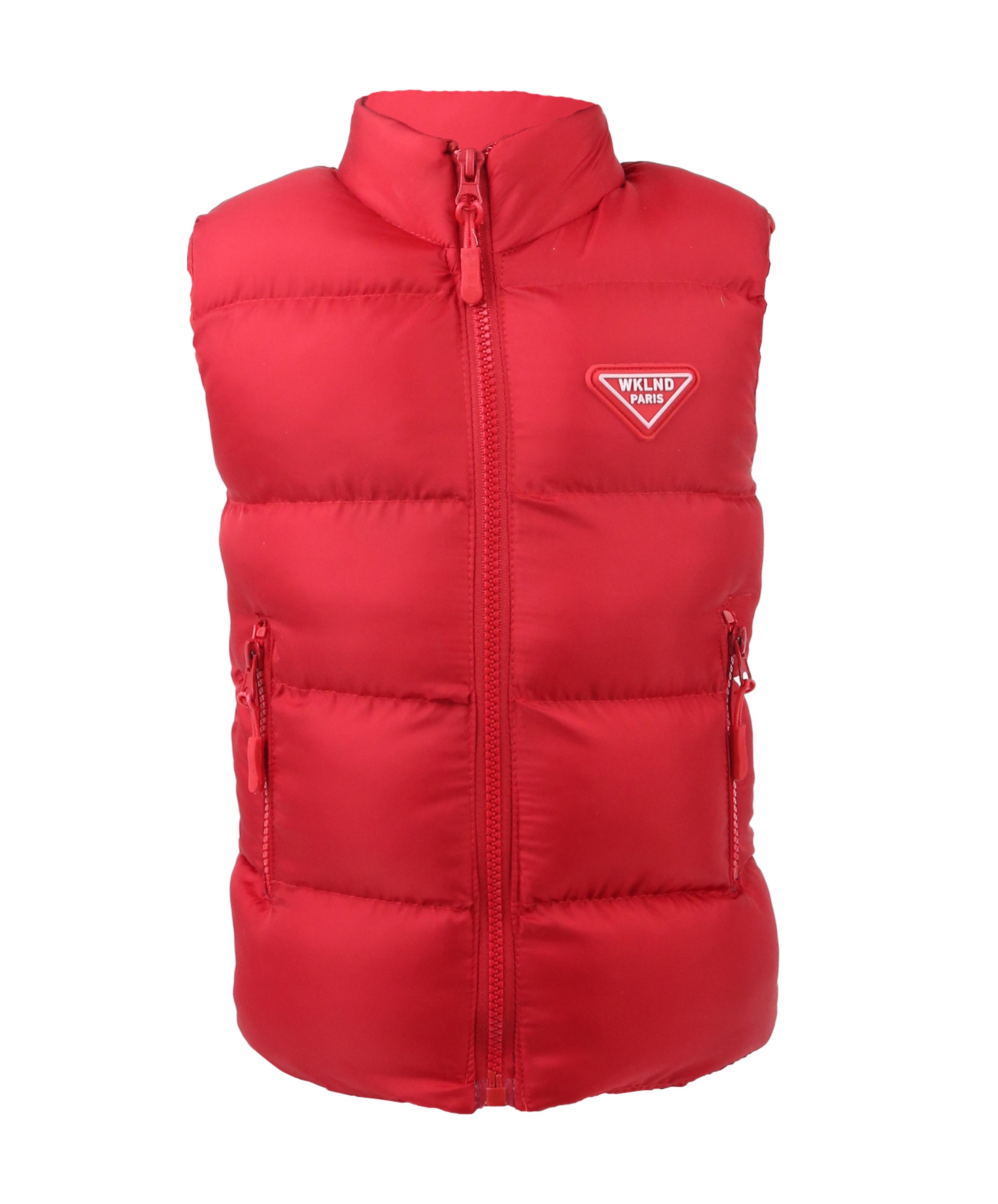 Girls Sleeveless Padded Puffer Gilet - Red