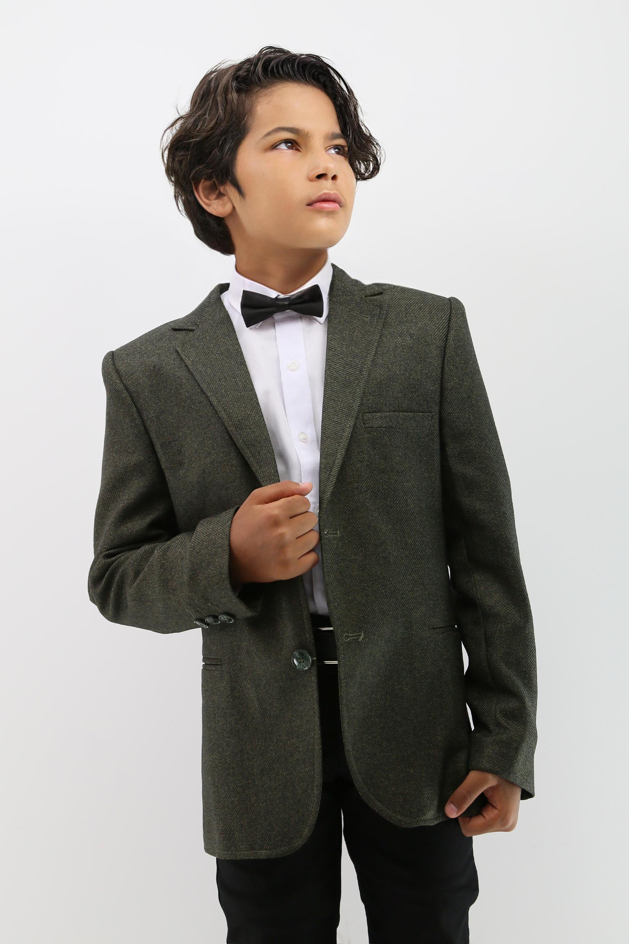 Boys Formal Textured Blazer Jacket